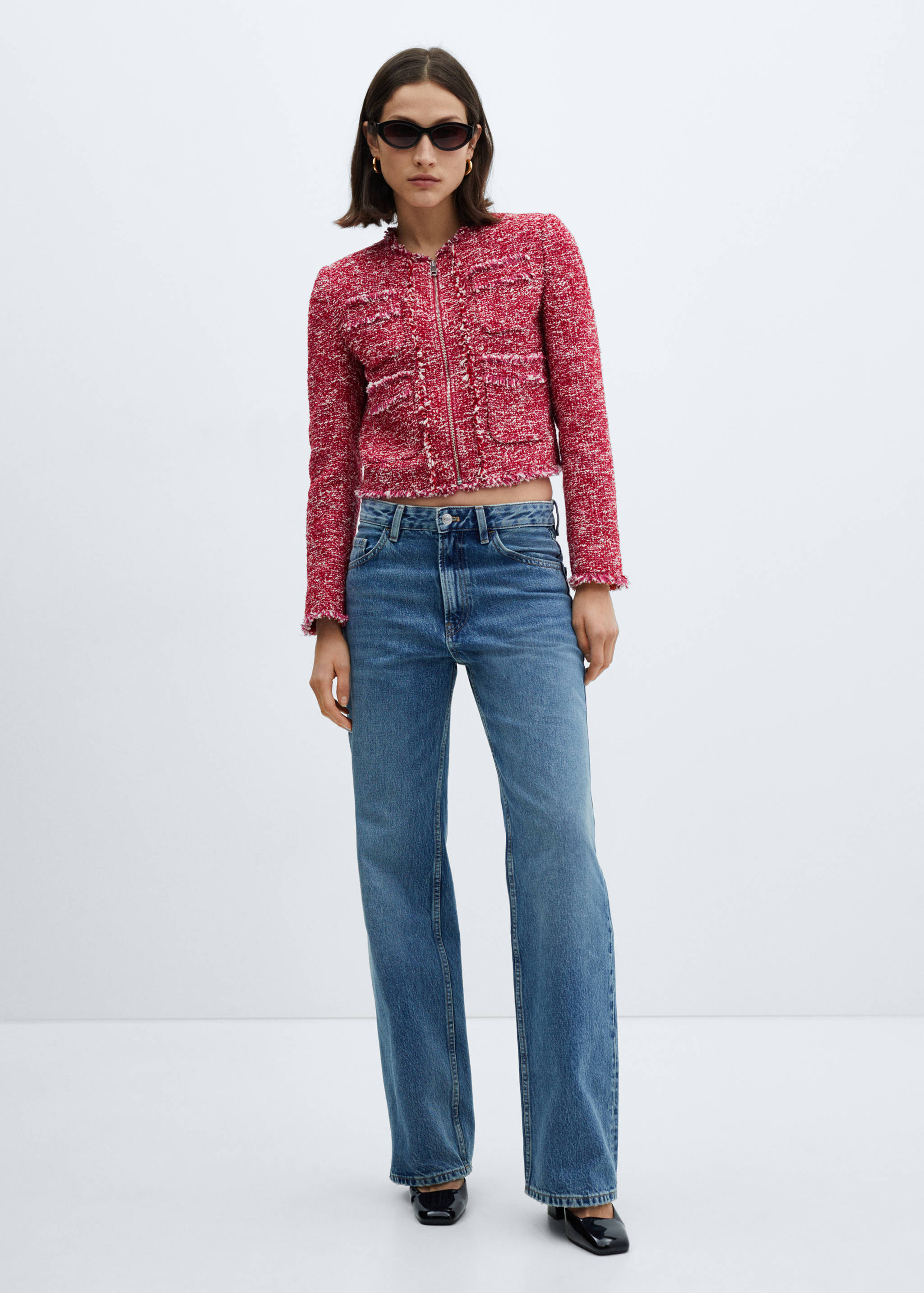 Tweed-Jacke mit Taschen - Allgemeine Ansicht