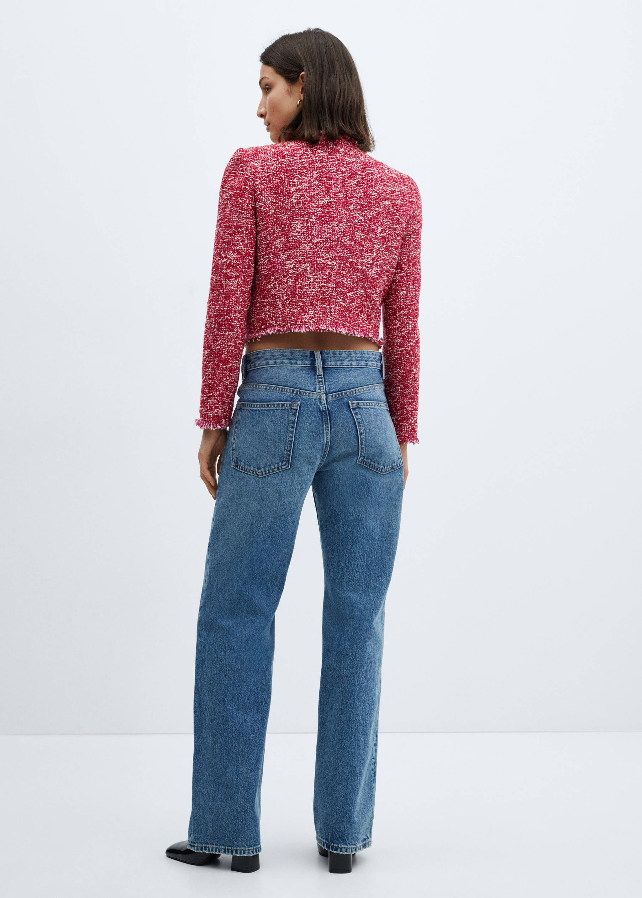 Tweed-Jacke mit Taschen - Rückseite des Artikels