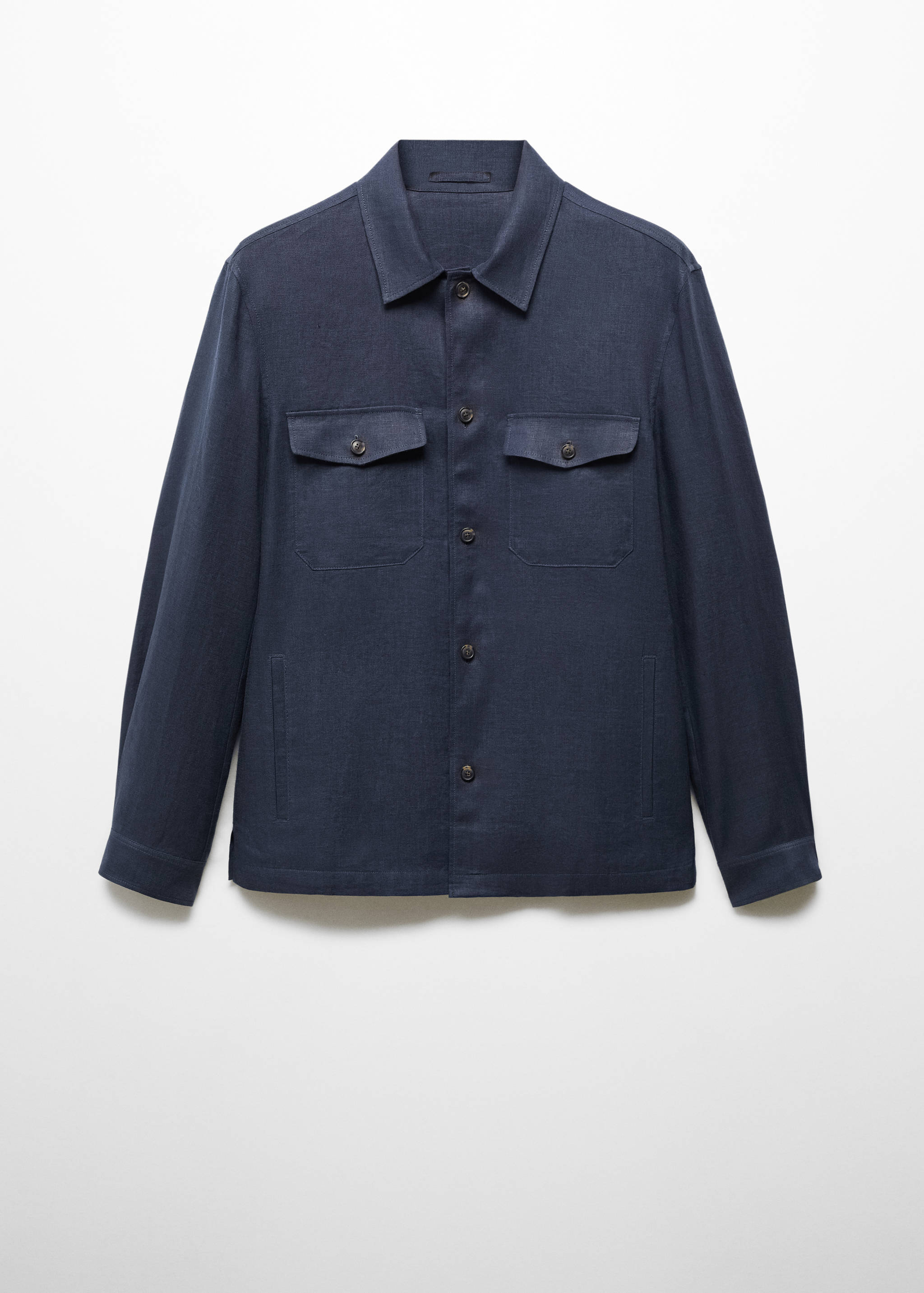 100% linen overshirt with pockets - Article without model