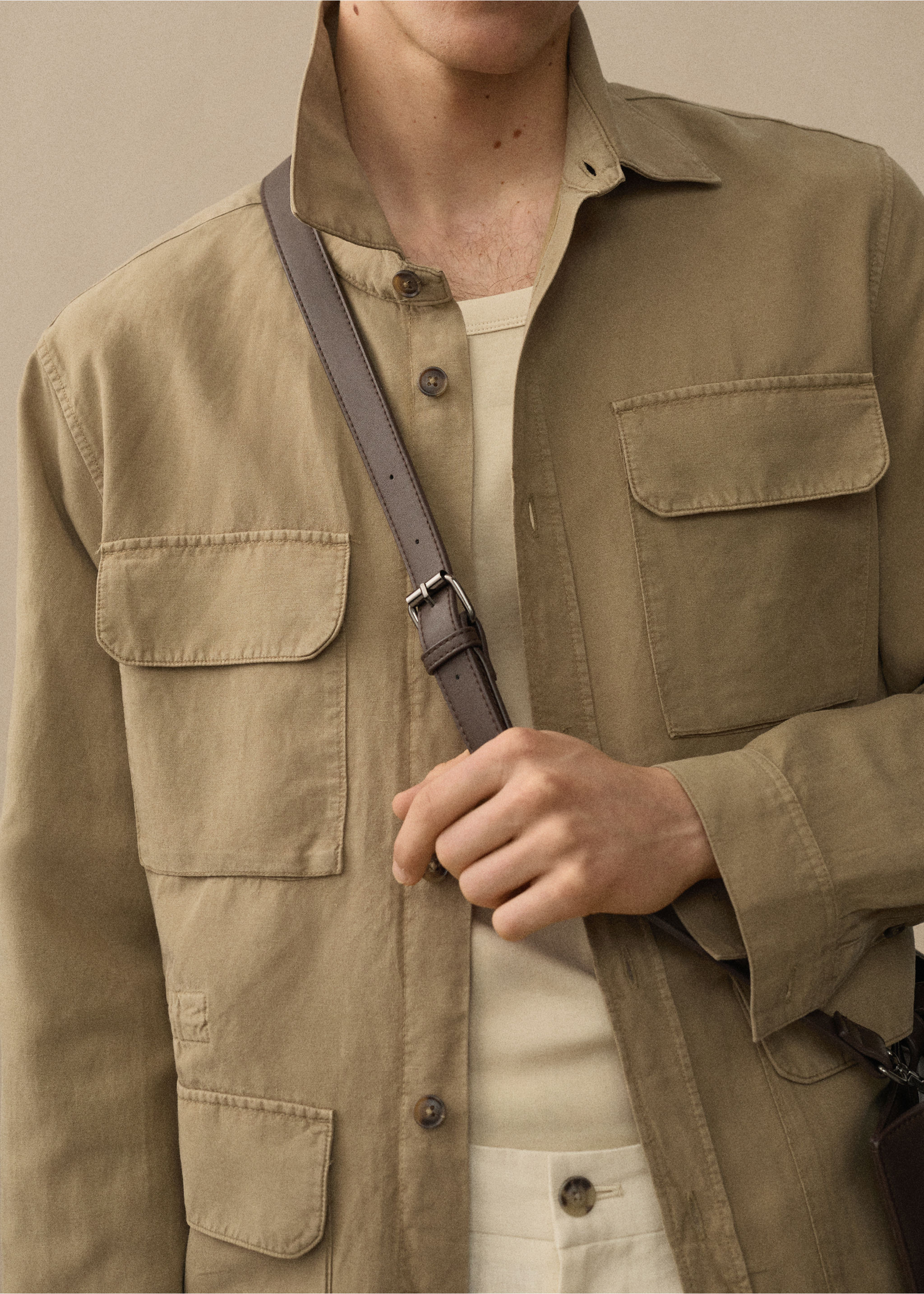 Leinen-Overshirt mit Taschen - Detail des Artikels 5