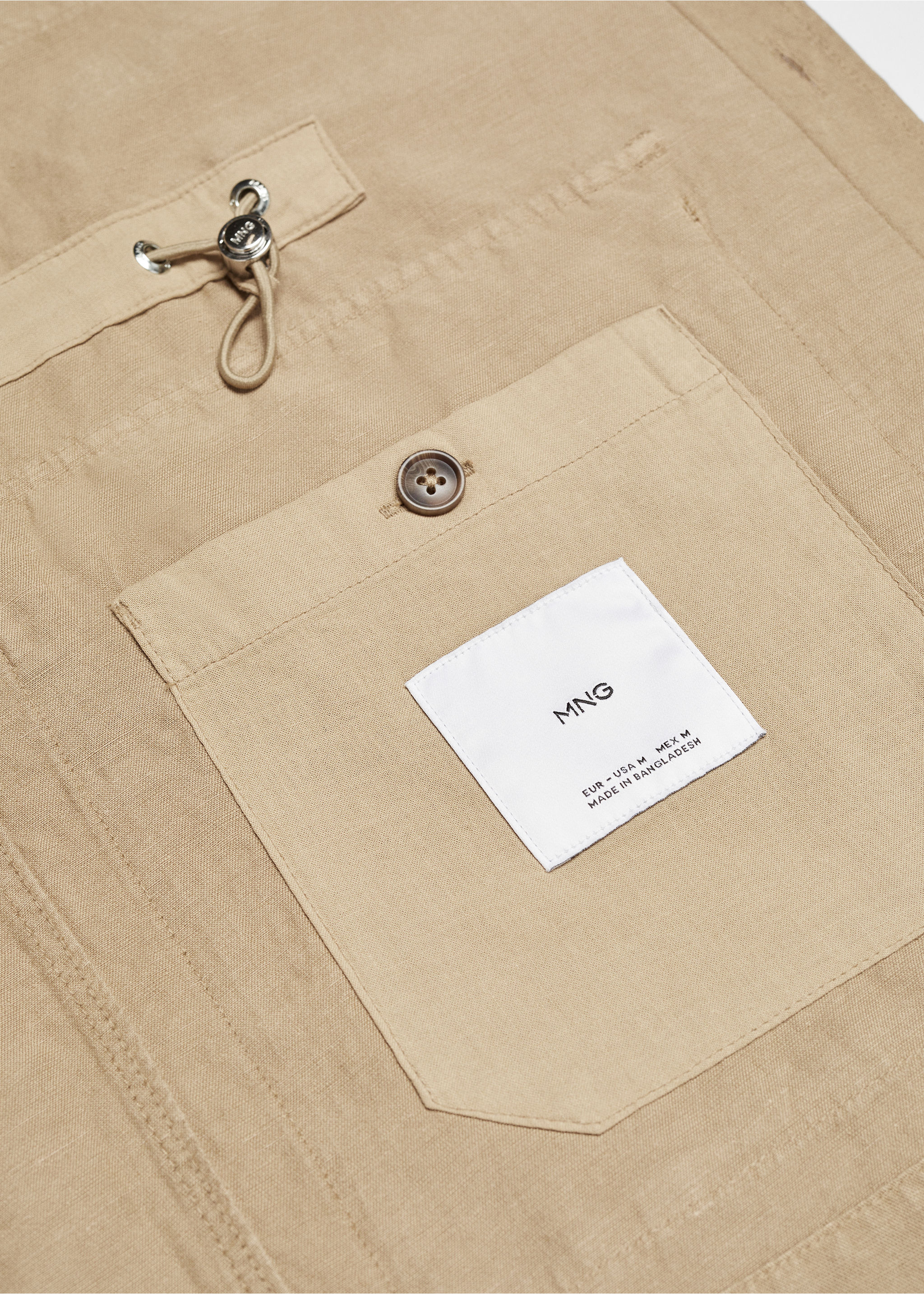 Linen overshirt with pockets - Details of the article 8