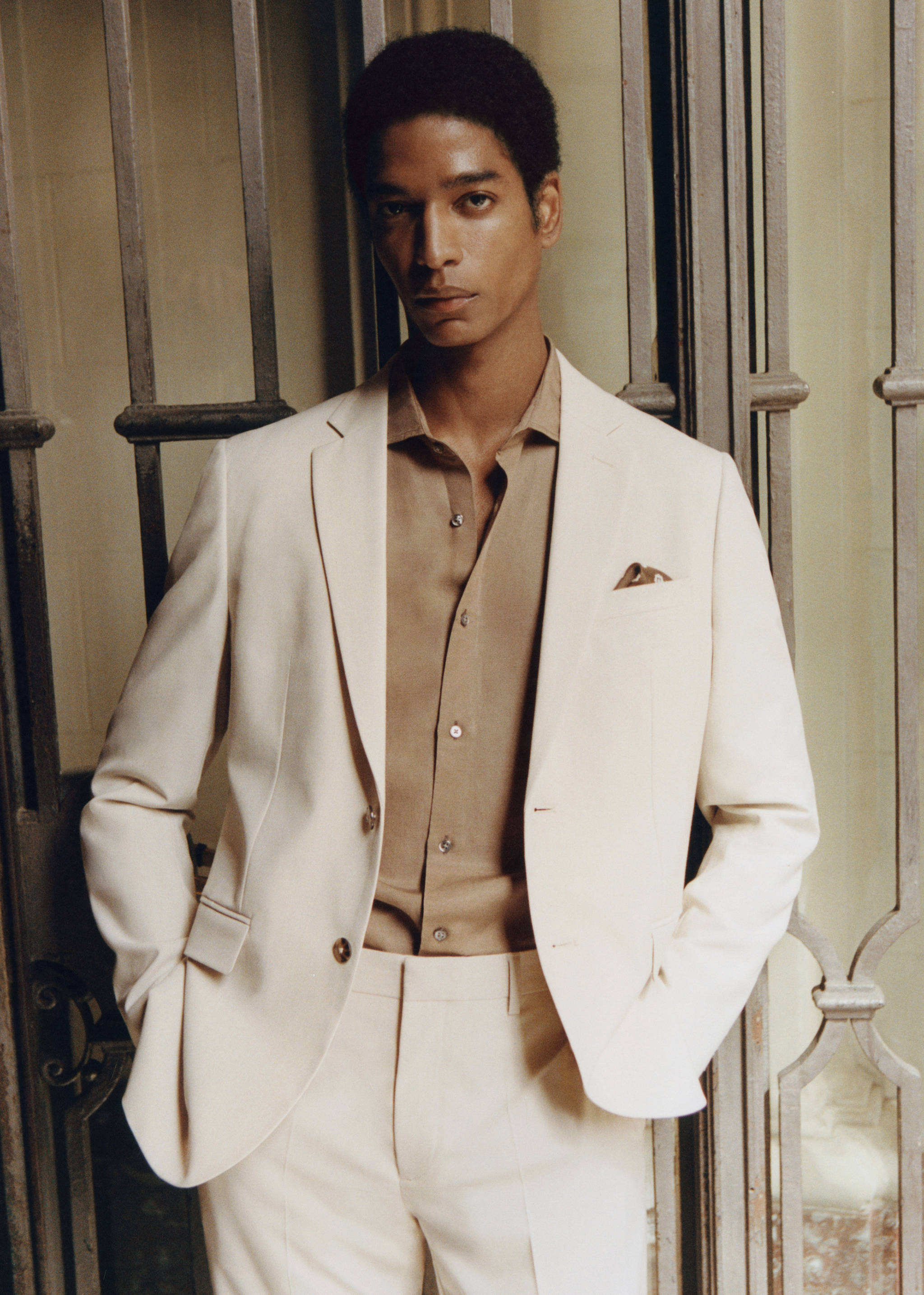 Super slim-fit suit jacket in stretch fabric - Details of the article 9