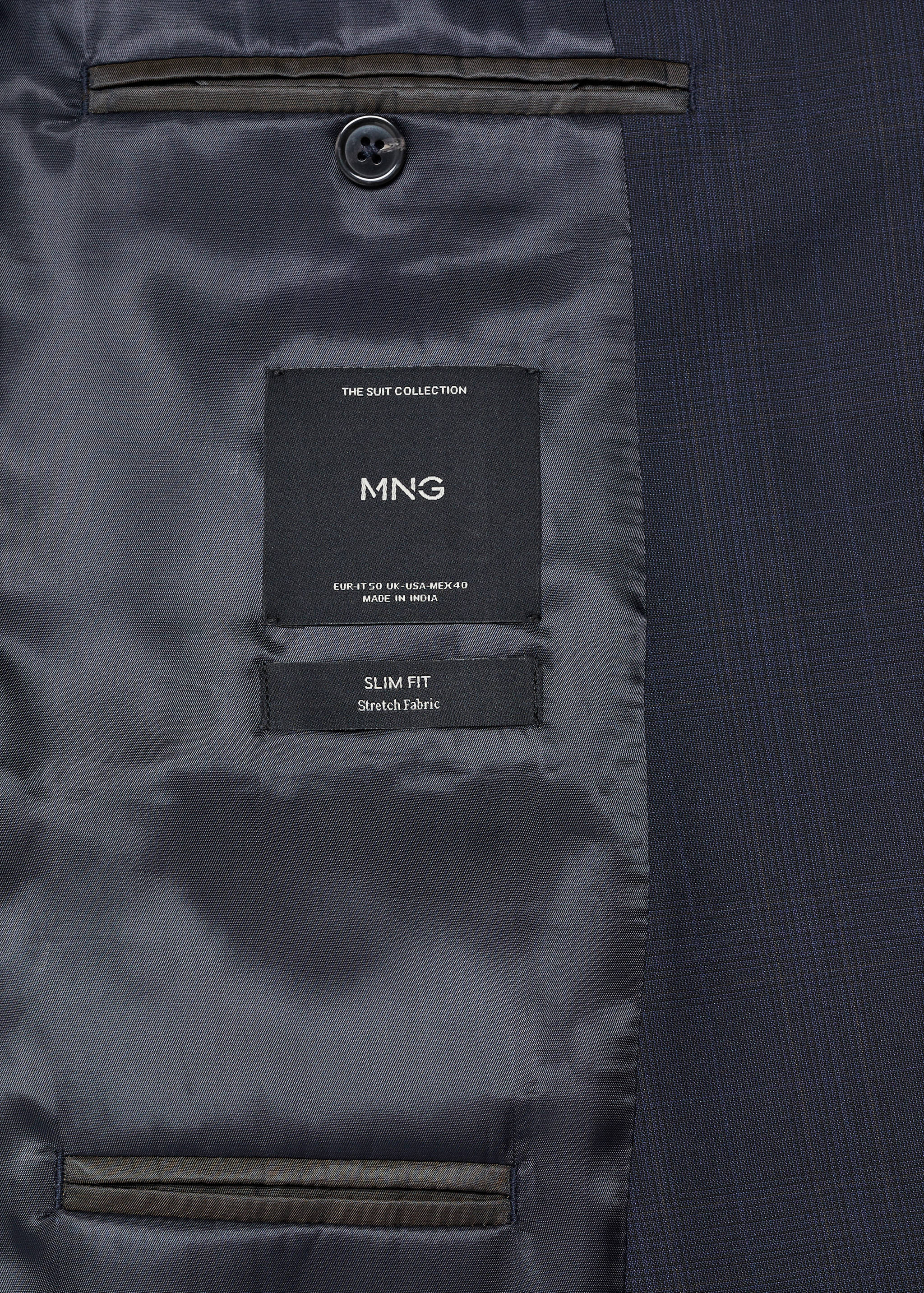 Blazer de fato slim fit de tecido comfort stretch - Pormenor do artigo 8