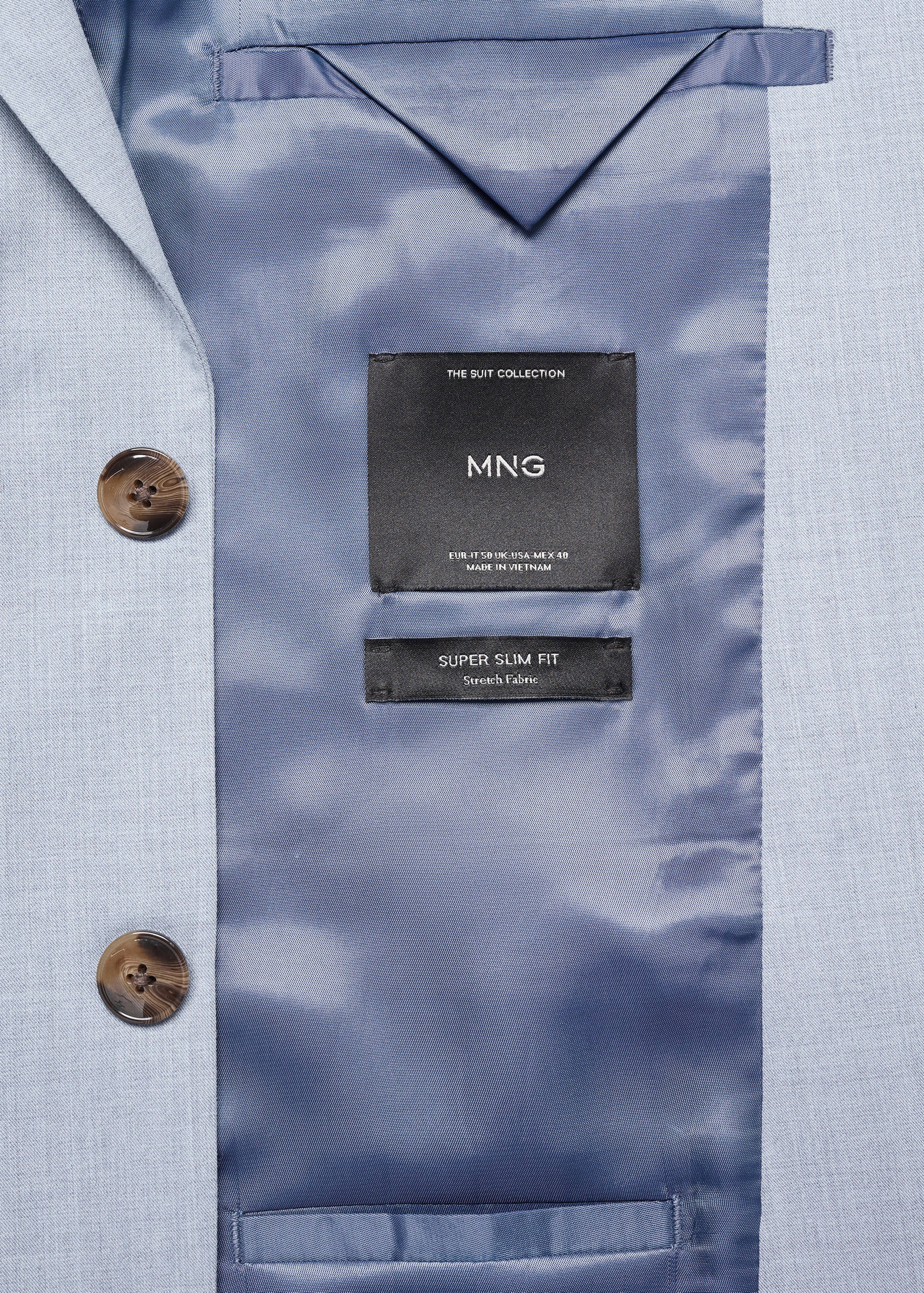 Super slim-fit suit jacket in stretch fabric - Details of the article 8