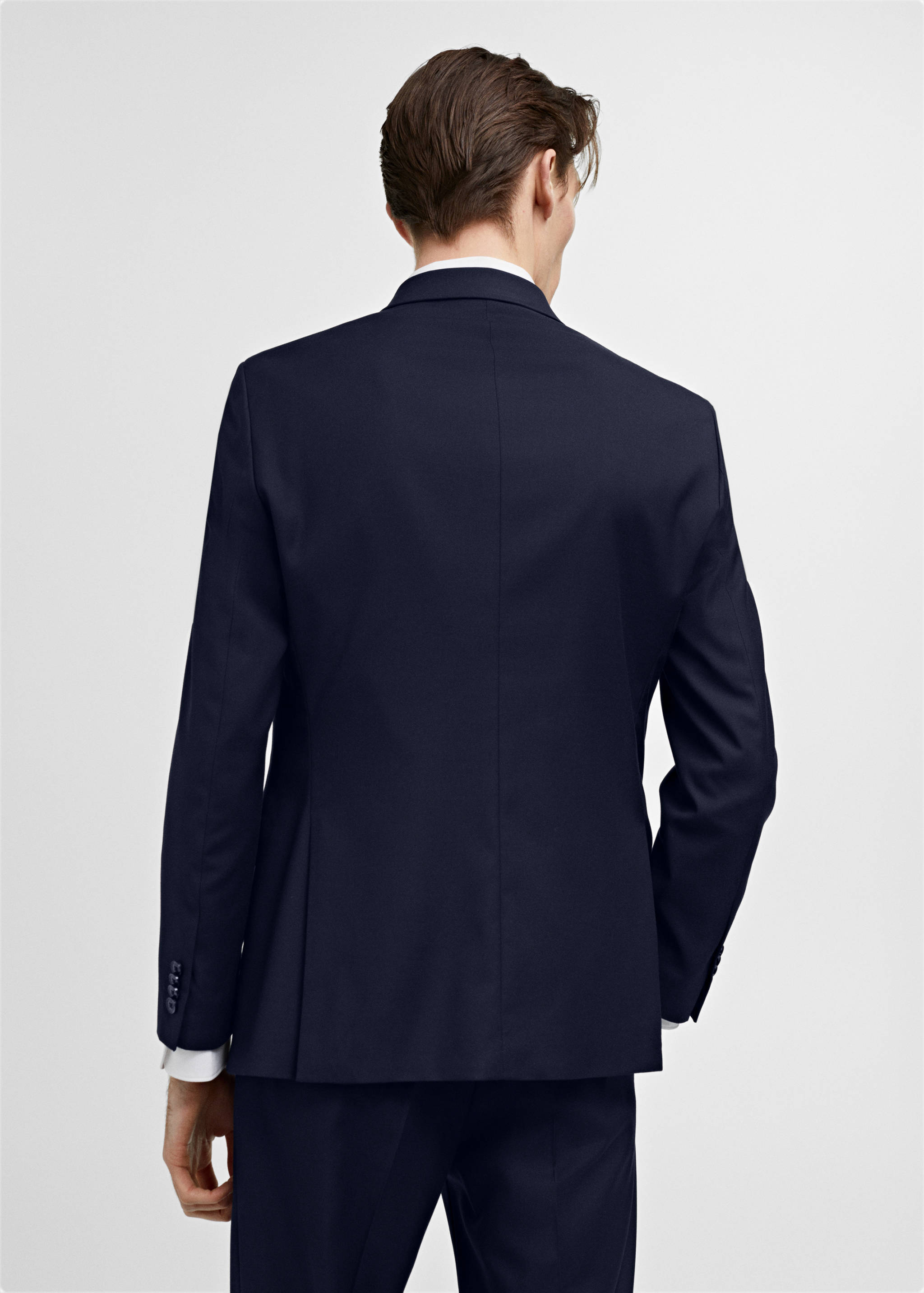 Slim fit double-breasted suit blazer - Reverse of the article