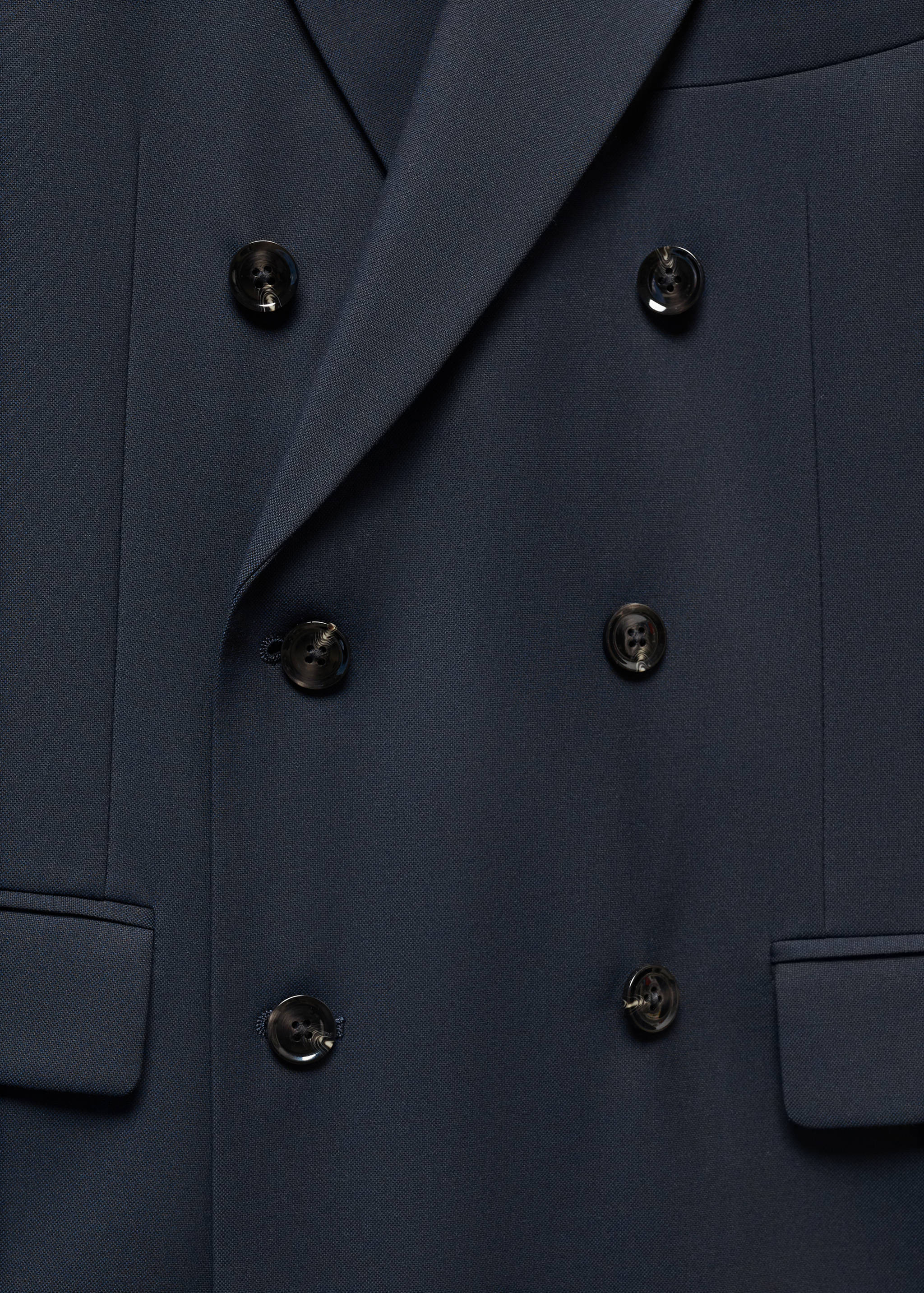 Slim fit double-breasted suit blazer - Details of the article 8