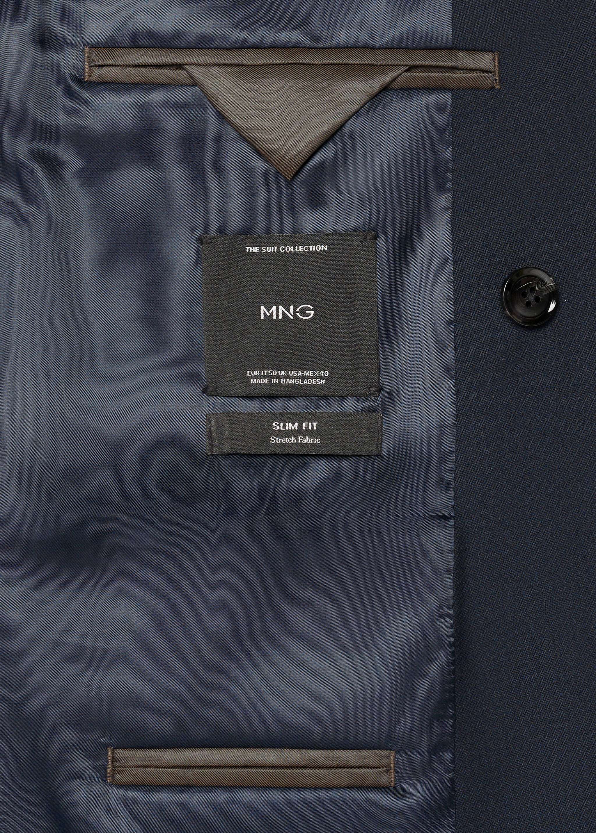 Slim fit double-breasted suit blazer - Details of the article 0