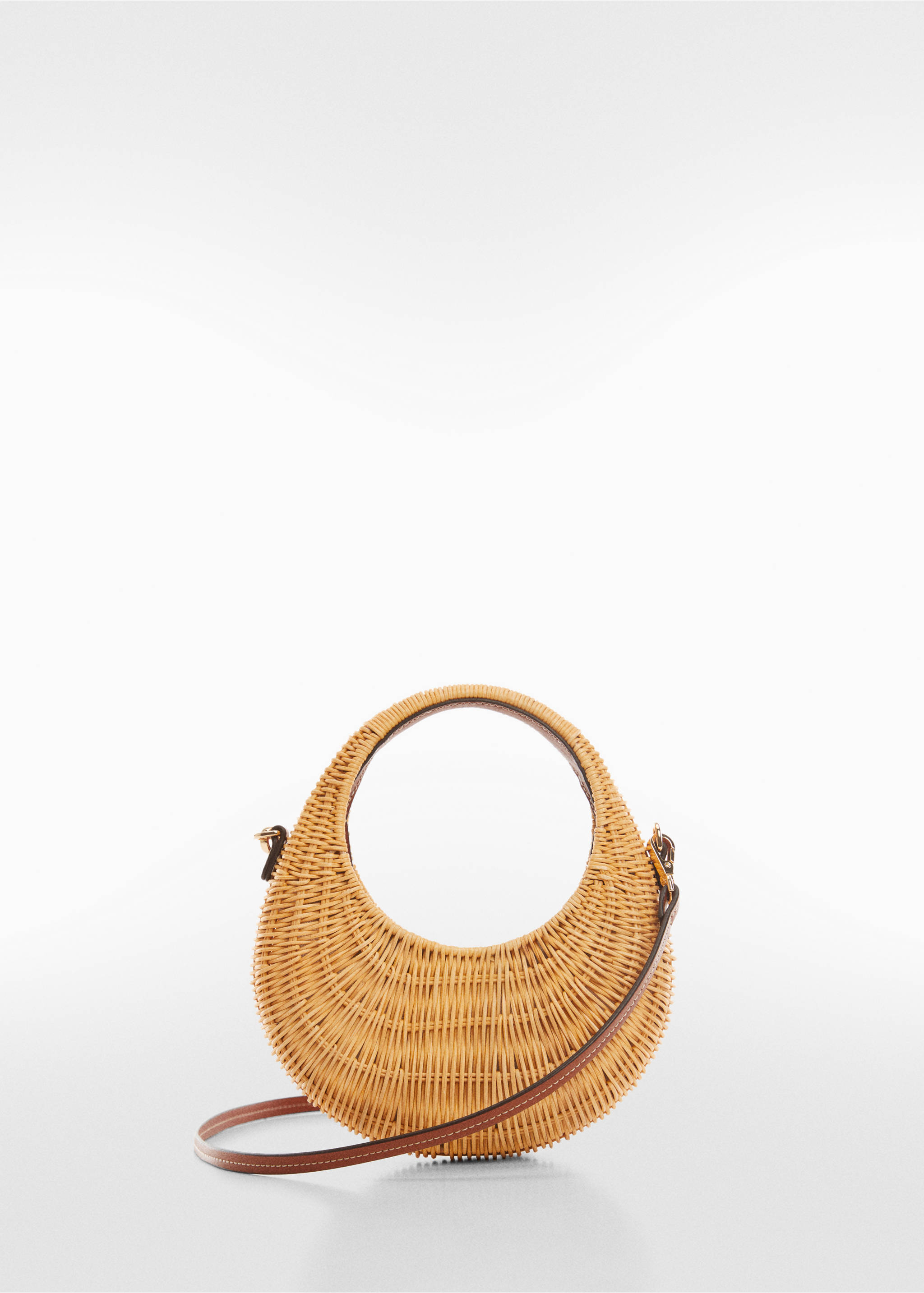 Rattan bag with double handle - Article without model, Beige. Ref: 67015993-00.