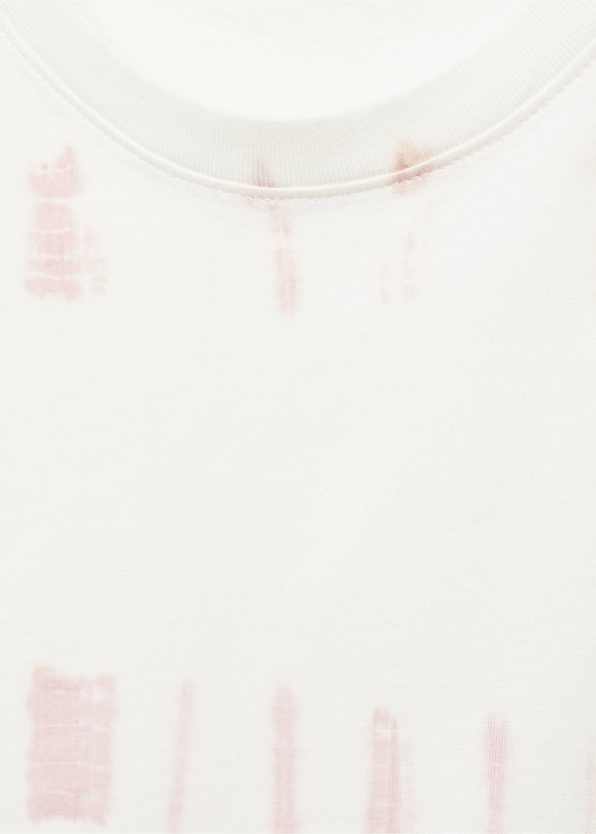 T-shirt manches courtes tie and dye - Détail de l'article 8, Blanc cassé. Ref: 67015995-00.