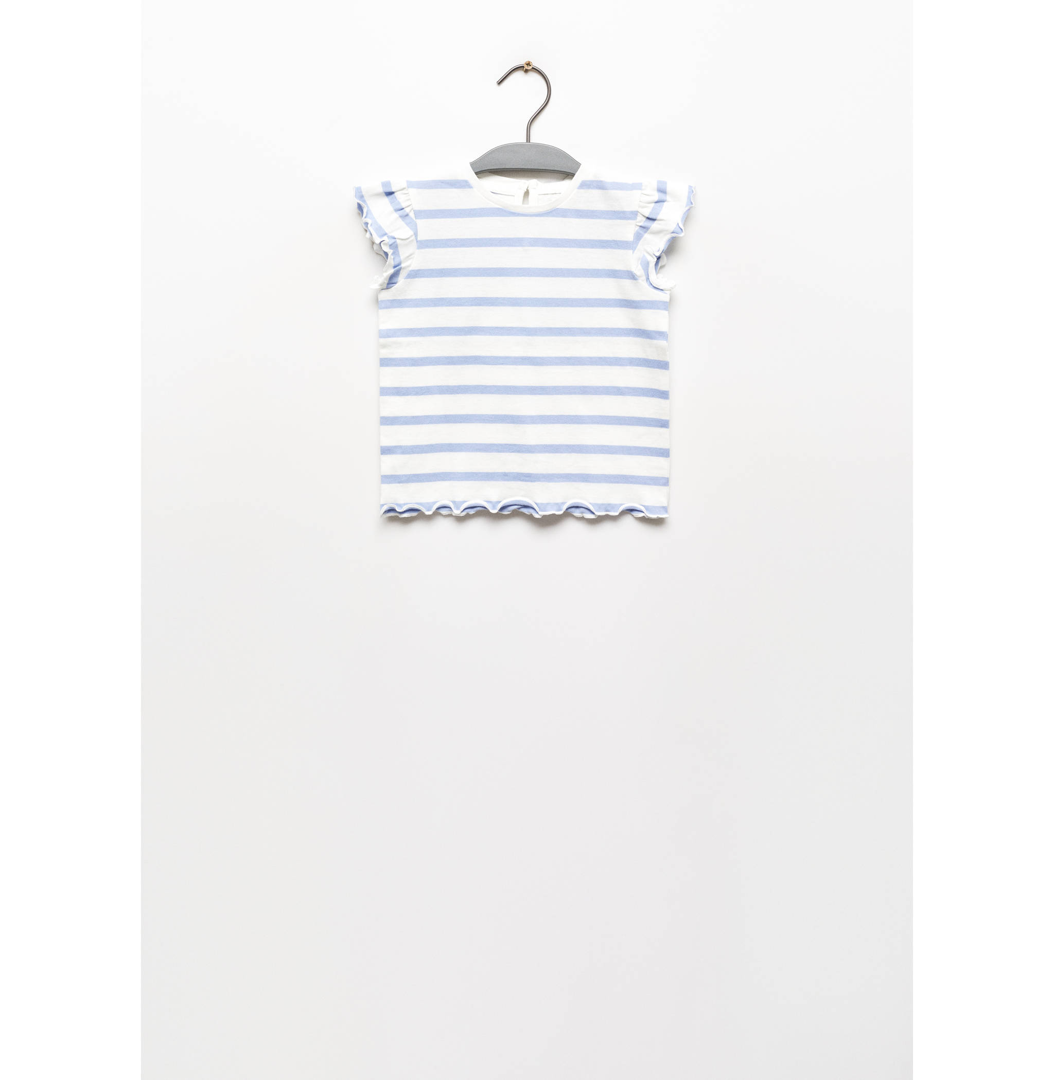 Ruffled striped t-shirt - Article without model