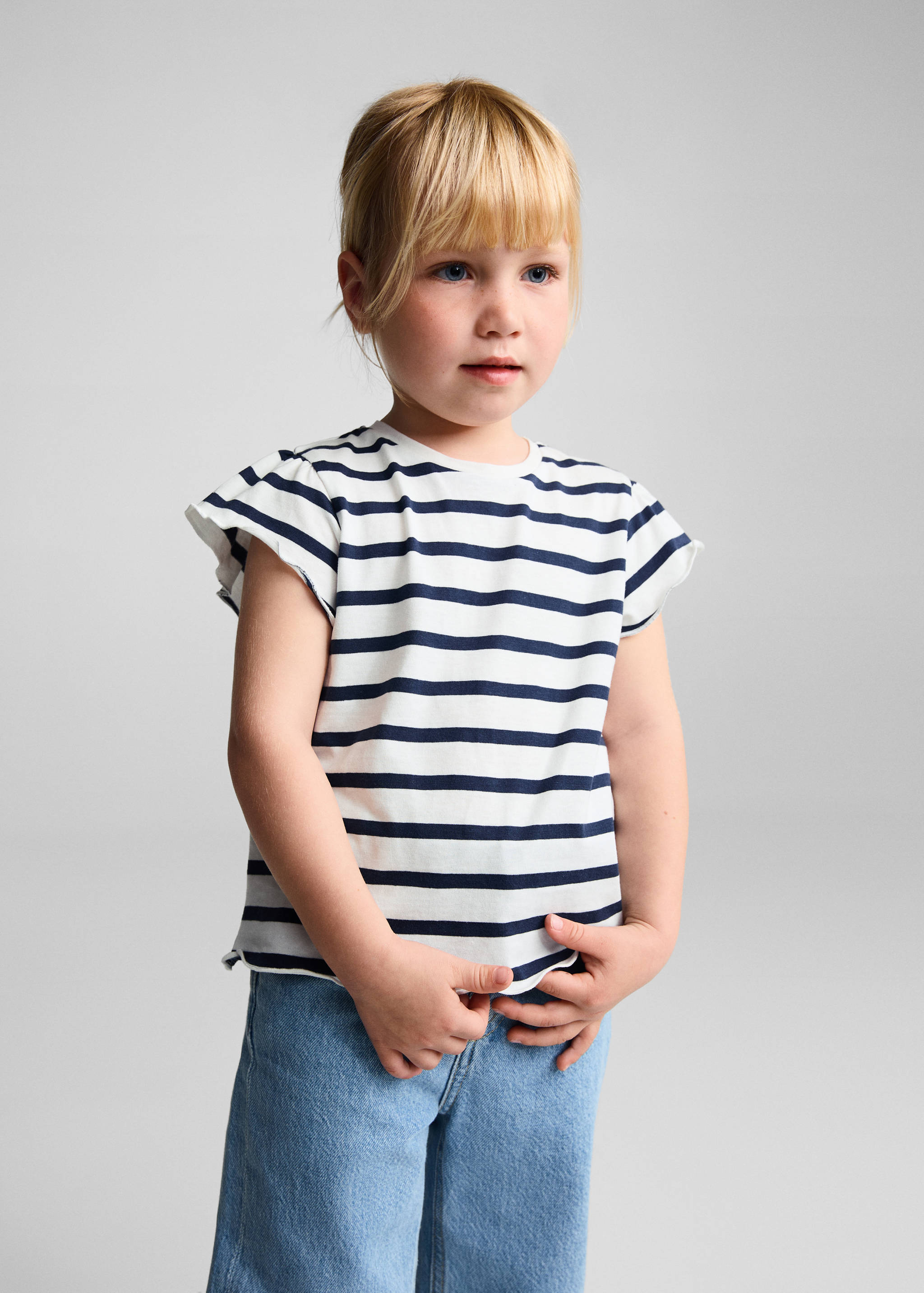 Ruffled striped t-shirt - Medium plane