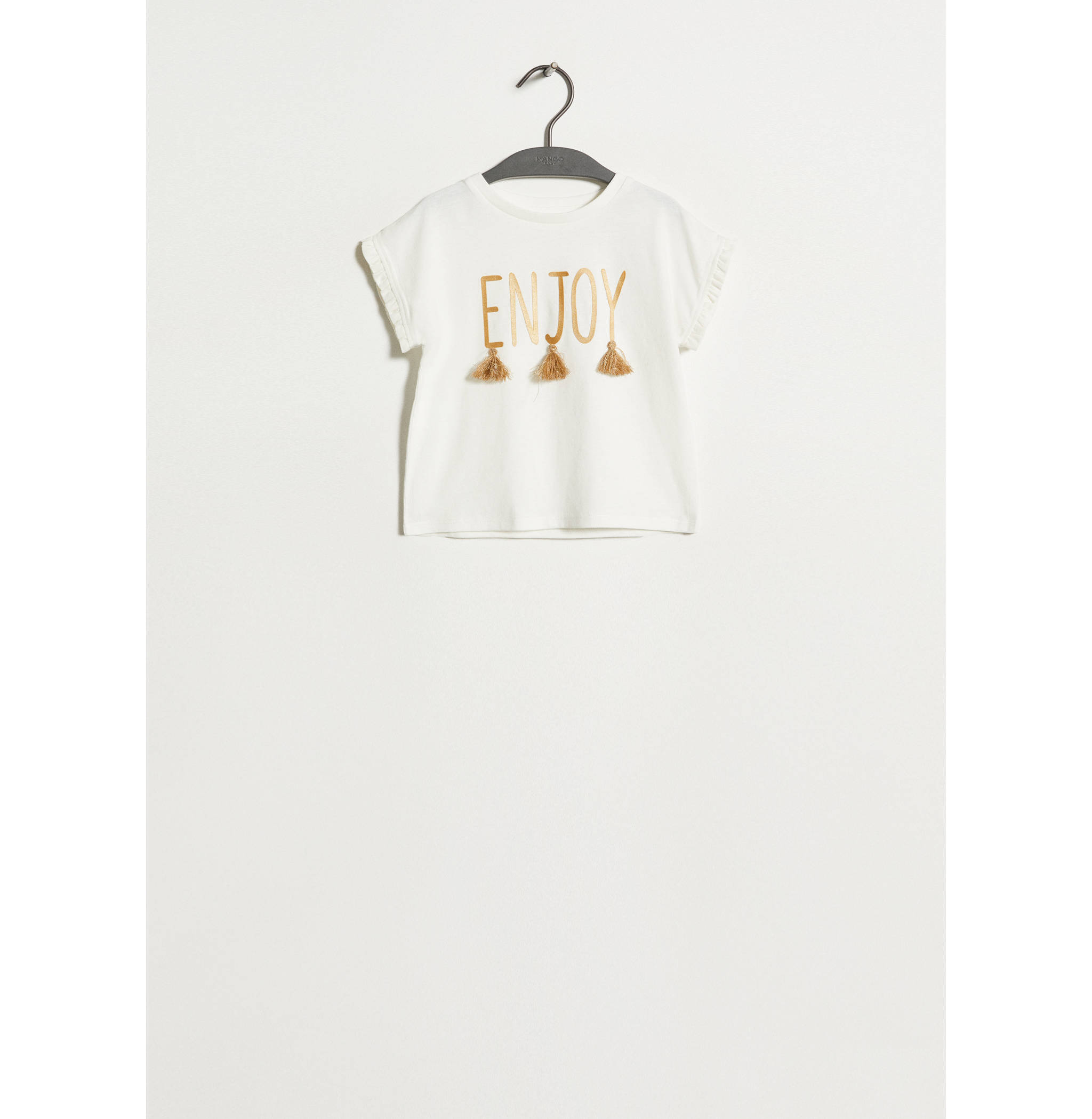 Mönstrad t-shirt med fransar - Artikel utan modell