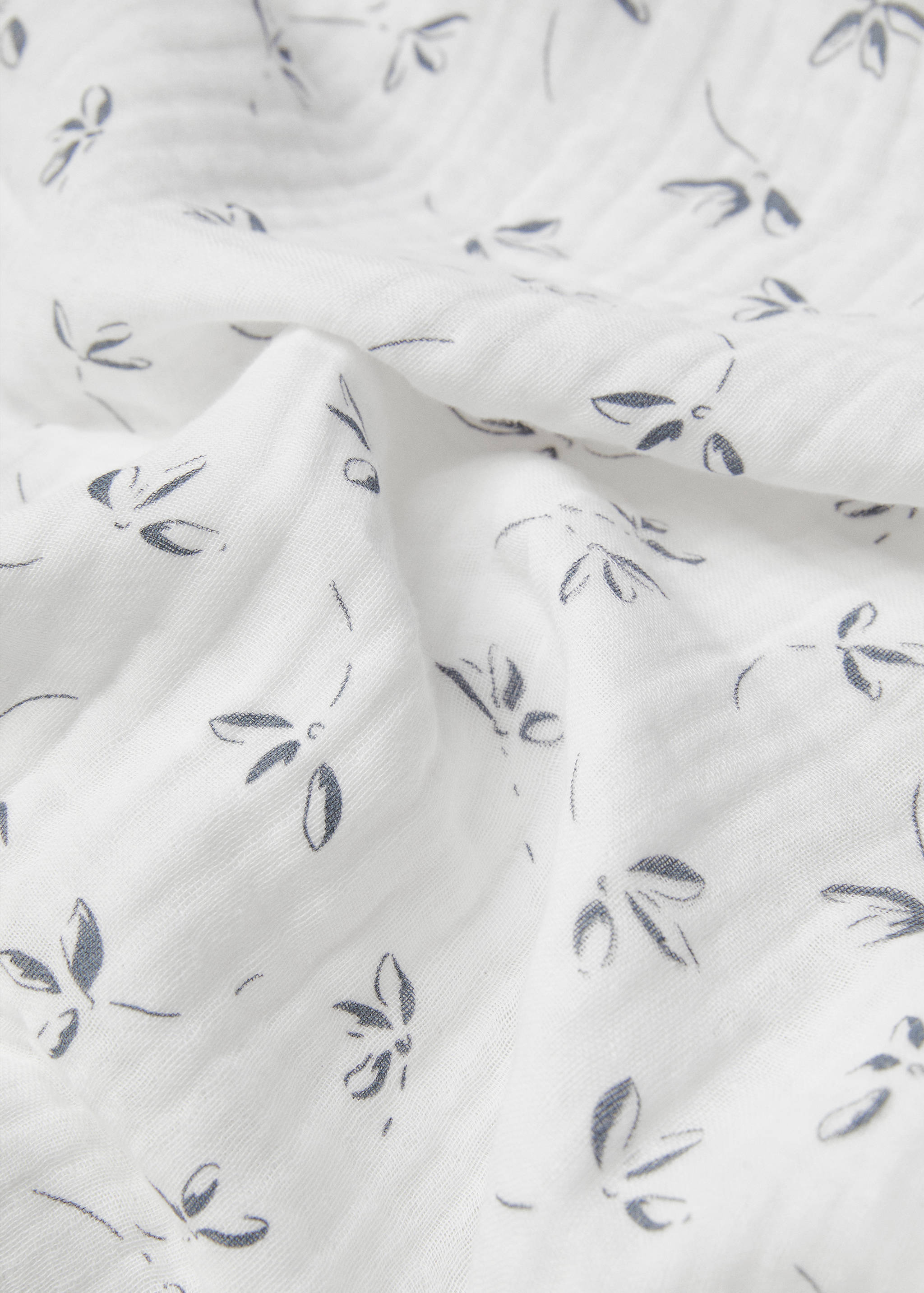 Floral-print chiffon duvet cover for queen bed - Details of the article 1