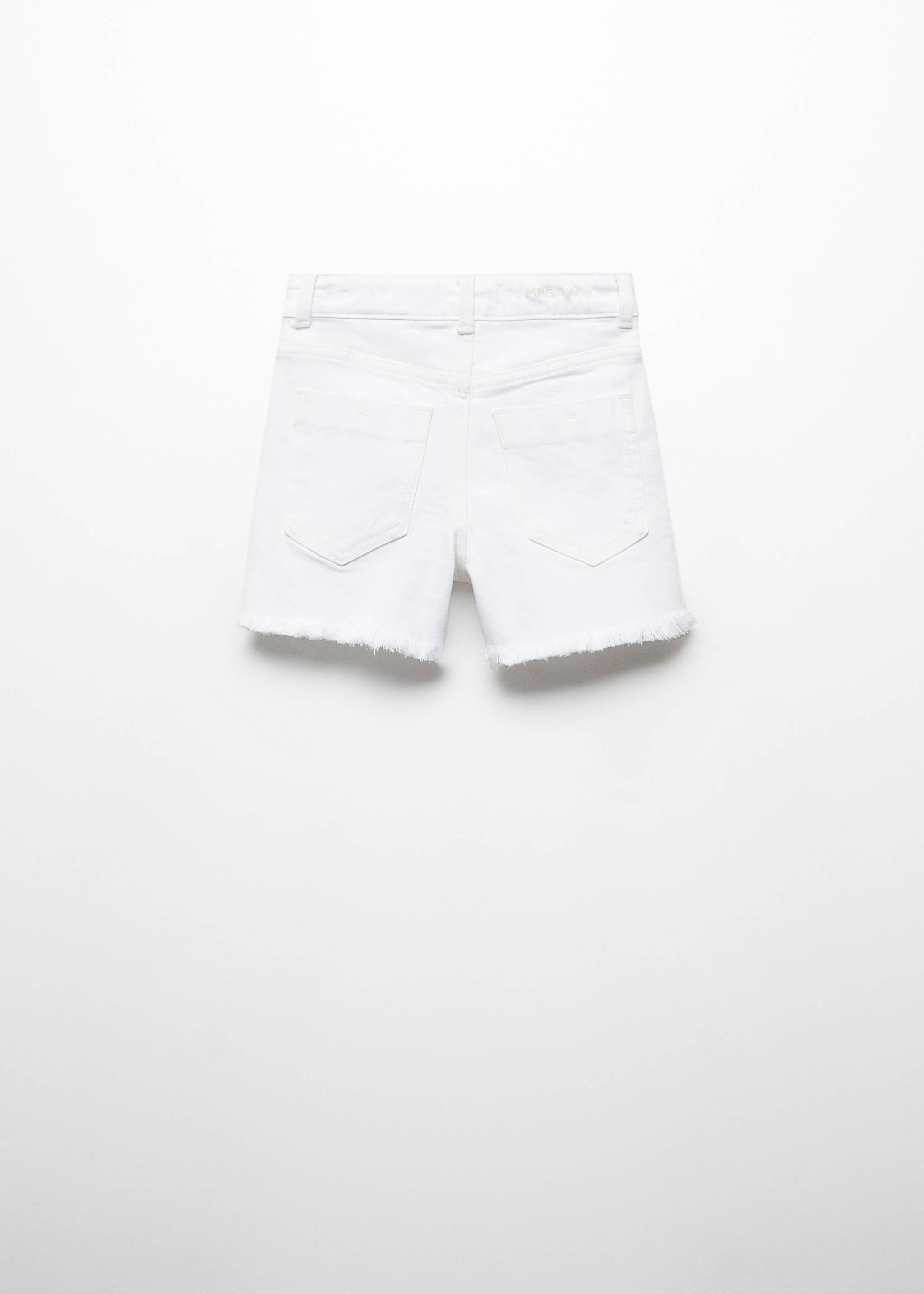 Jeans-Shorts mit Knöpfen - Rückseite des Artikels, Weiß. Ref: 67016014-00.