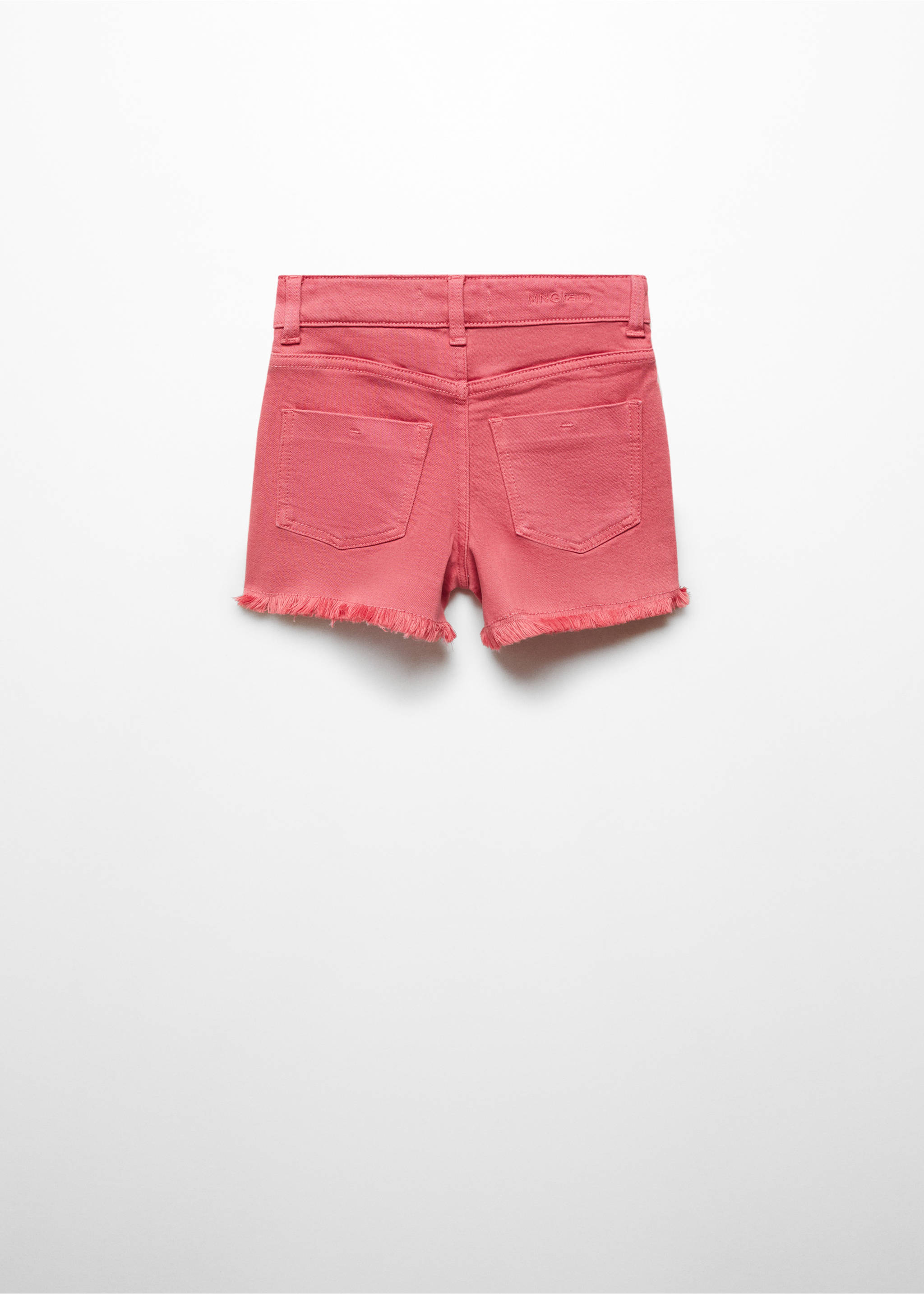 Denim shorts with buttons - Reverse of the article, Cherry. Ref: 67016014-00.