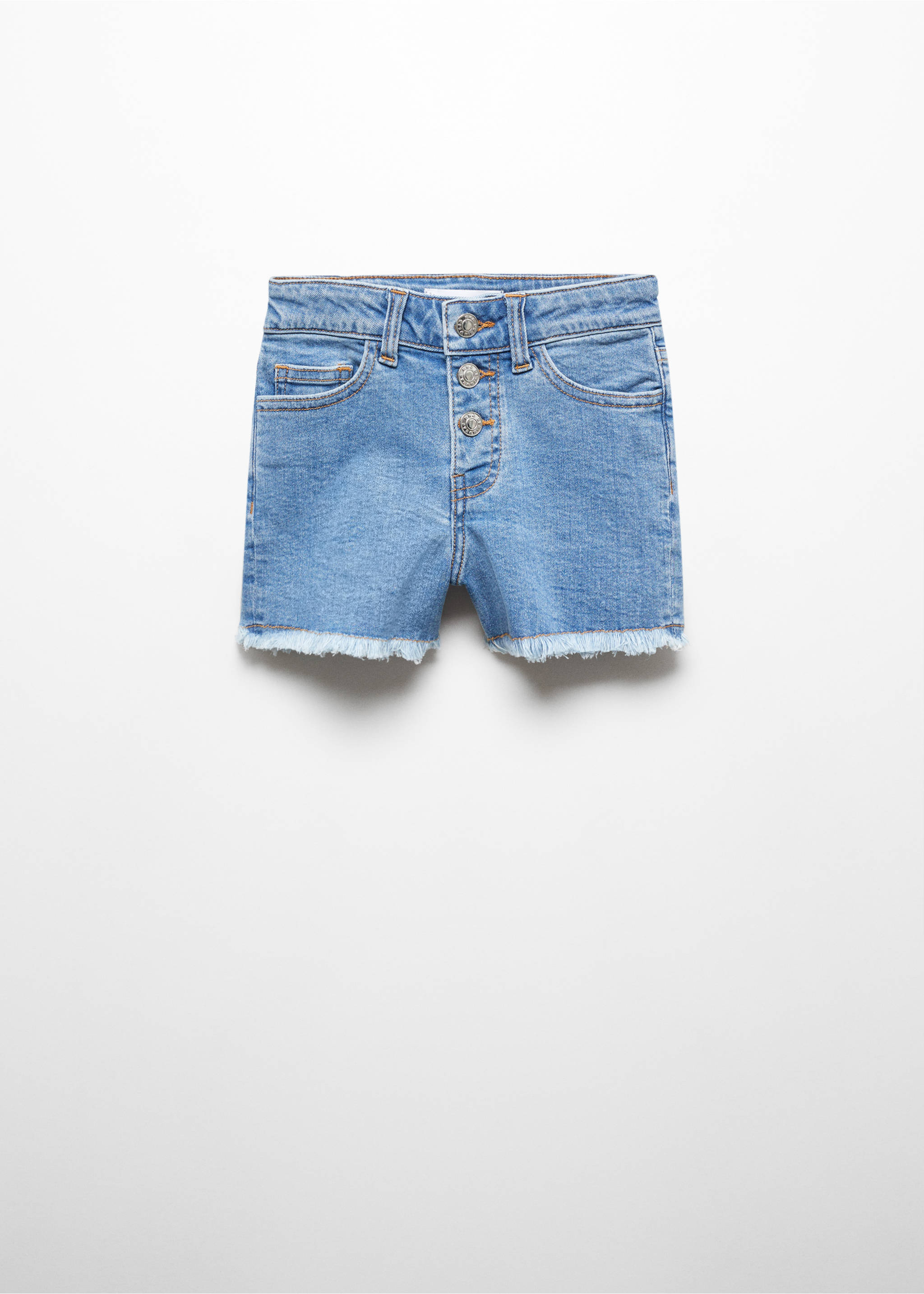 Denim shorts with buttons - Article without model, Medium Blue. Ref: 67016014-00.
