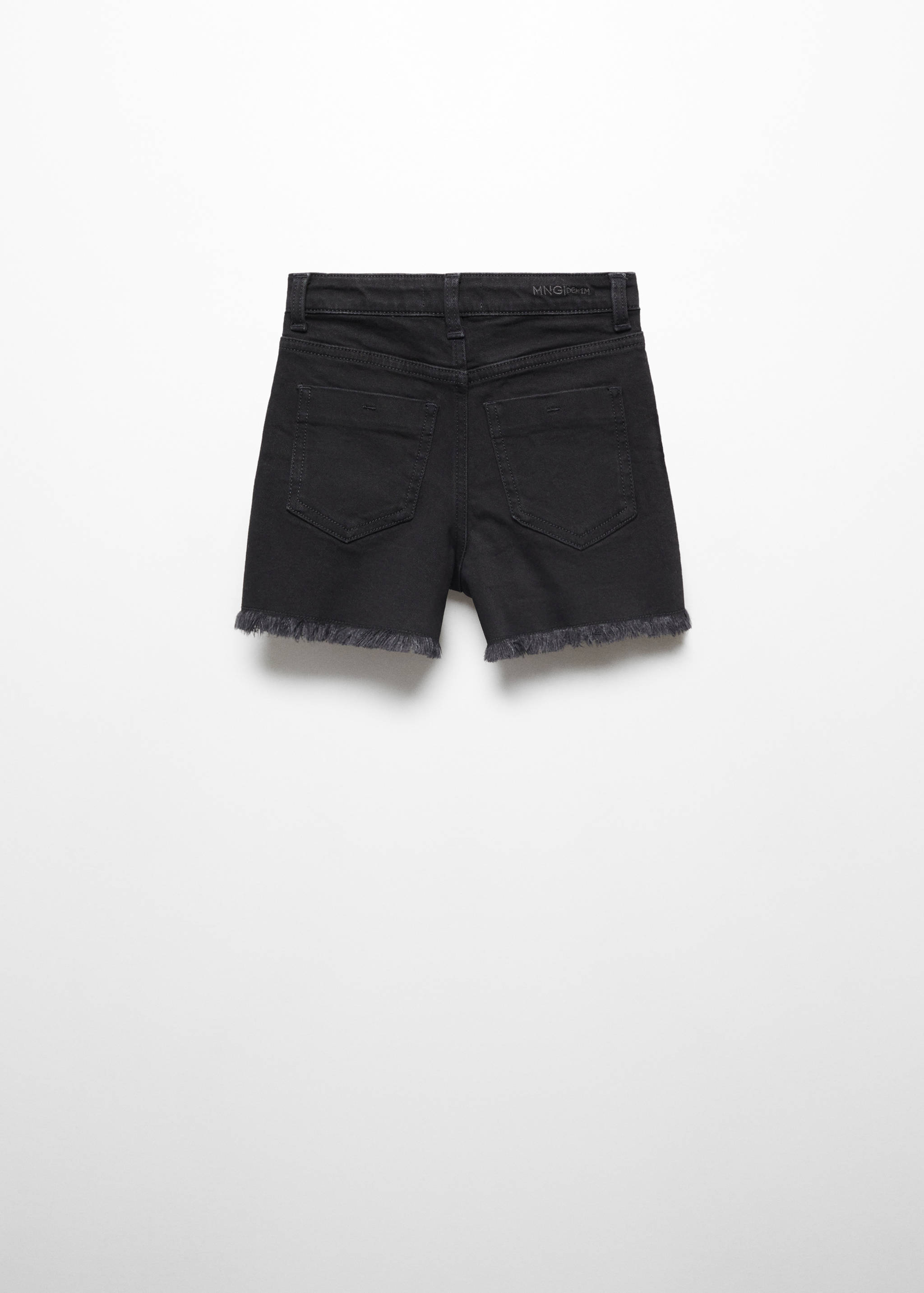 Jeans-Shorts mit Knöpfen - Rückseite des Artikels