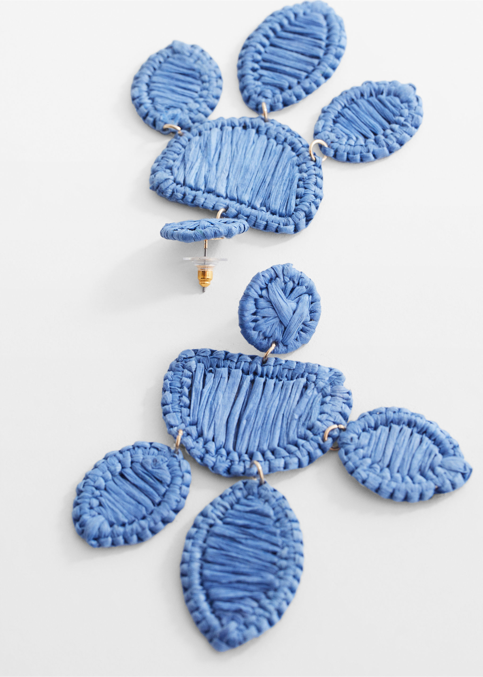 Lange raffia oorbellen - Detail van het artikel 1