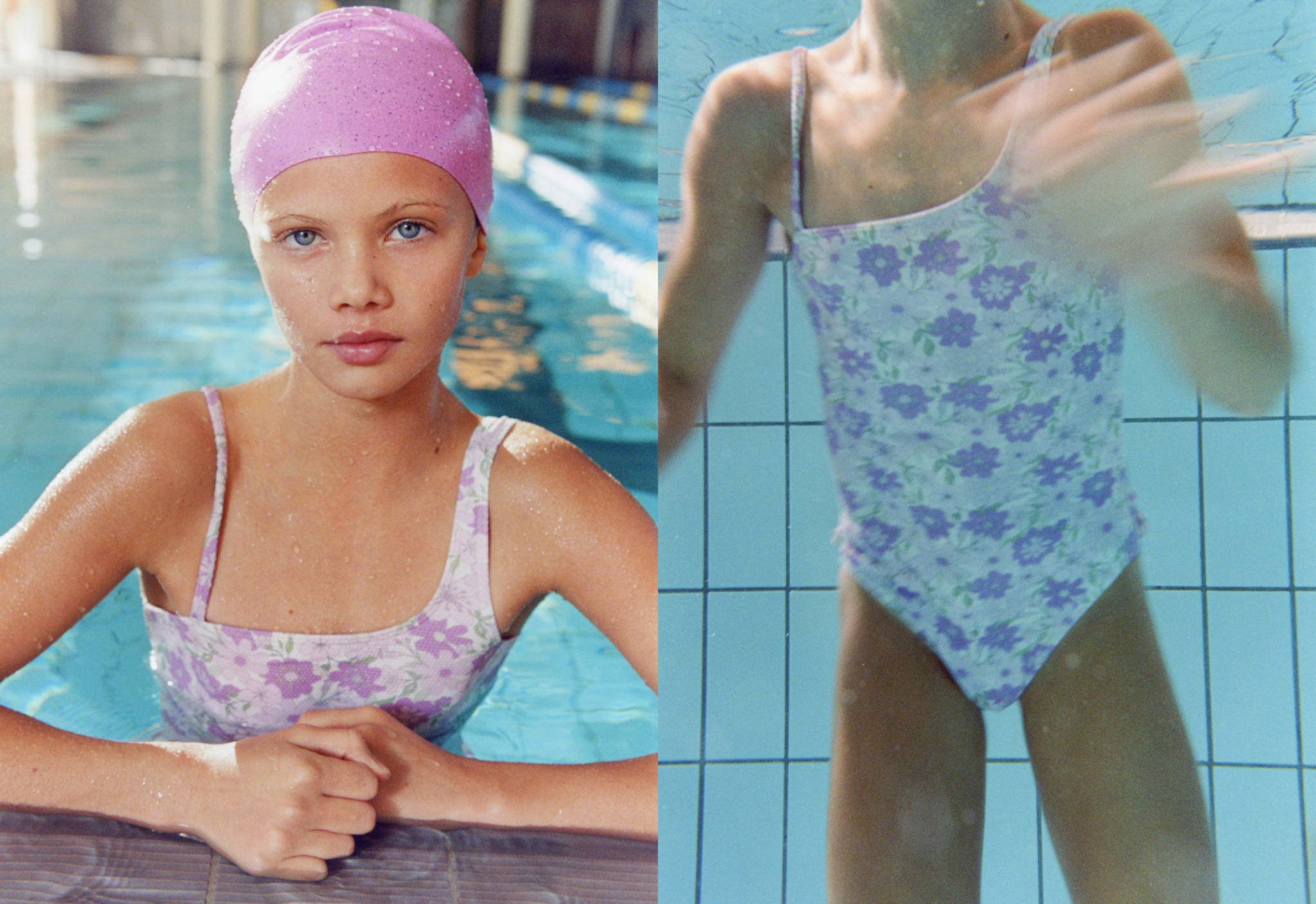 Floral print swimsuit - Panoramic plane