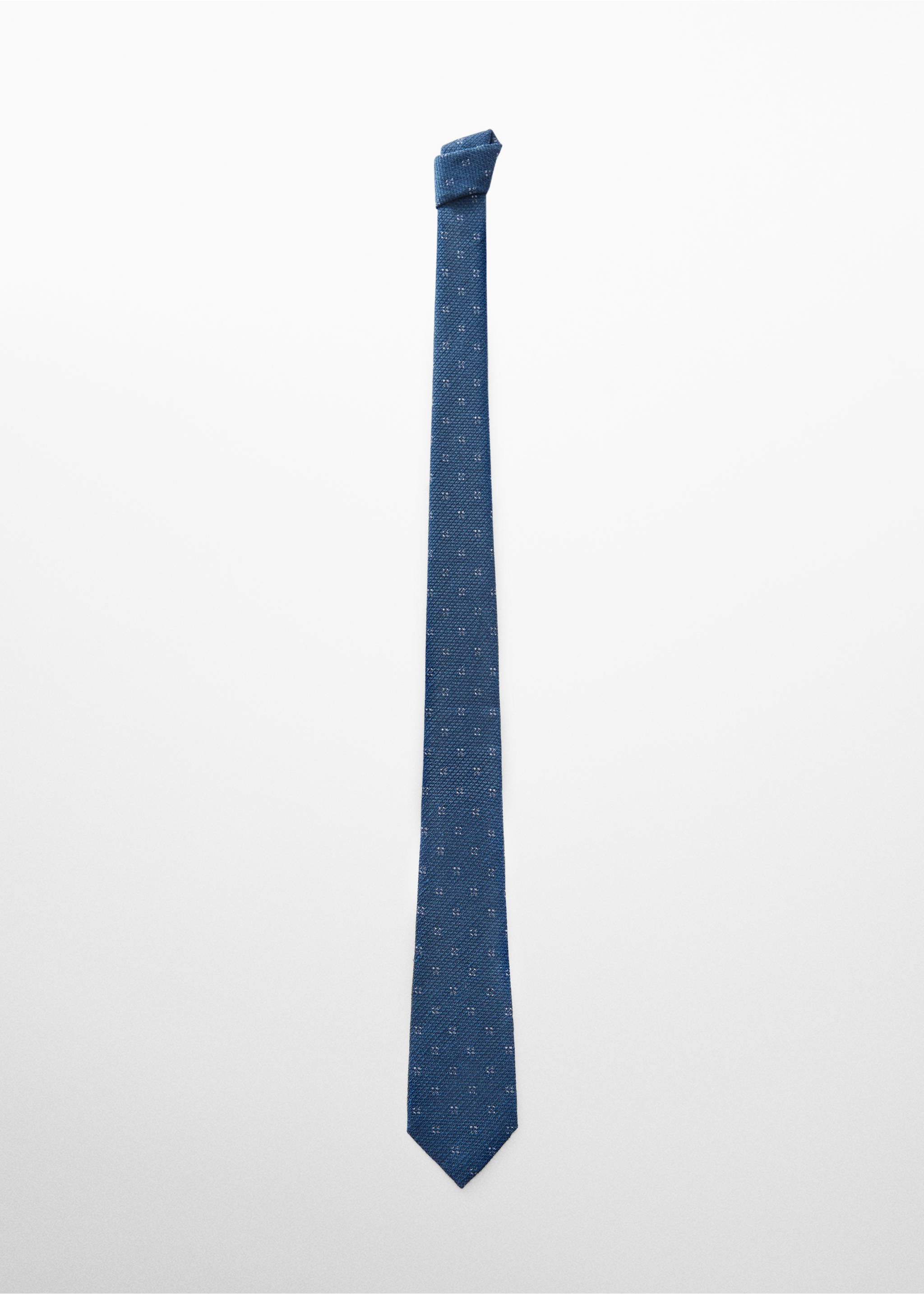 100% structured mulberry silk tie - Article without model, Dark Navy. Ref: 67016034-00.