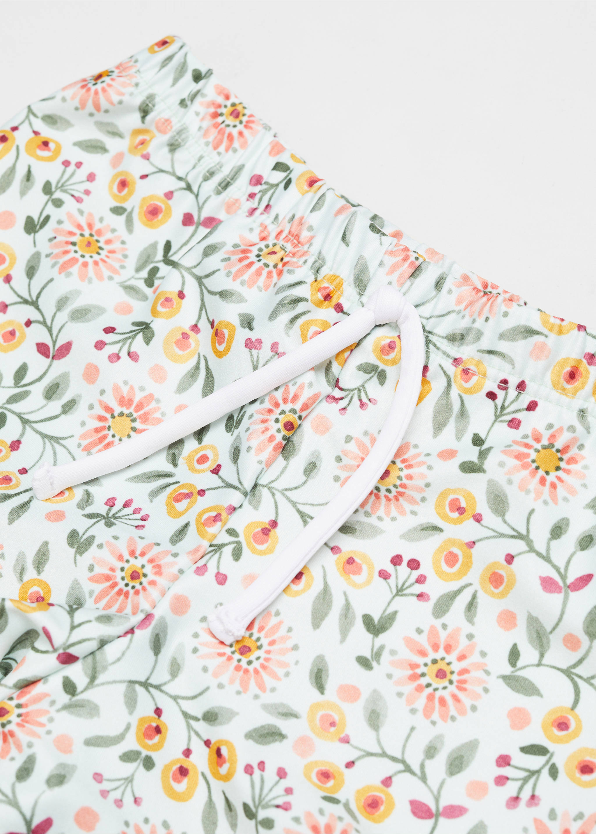 Floral print swimsuit - Details of the article 0, Pastel Green. Ref: 67016036-00.