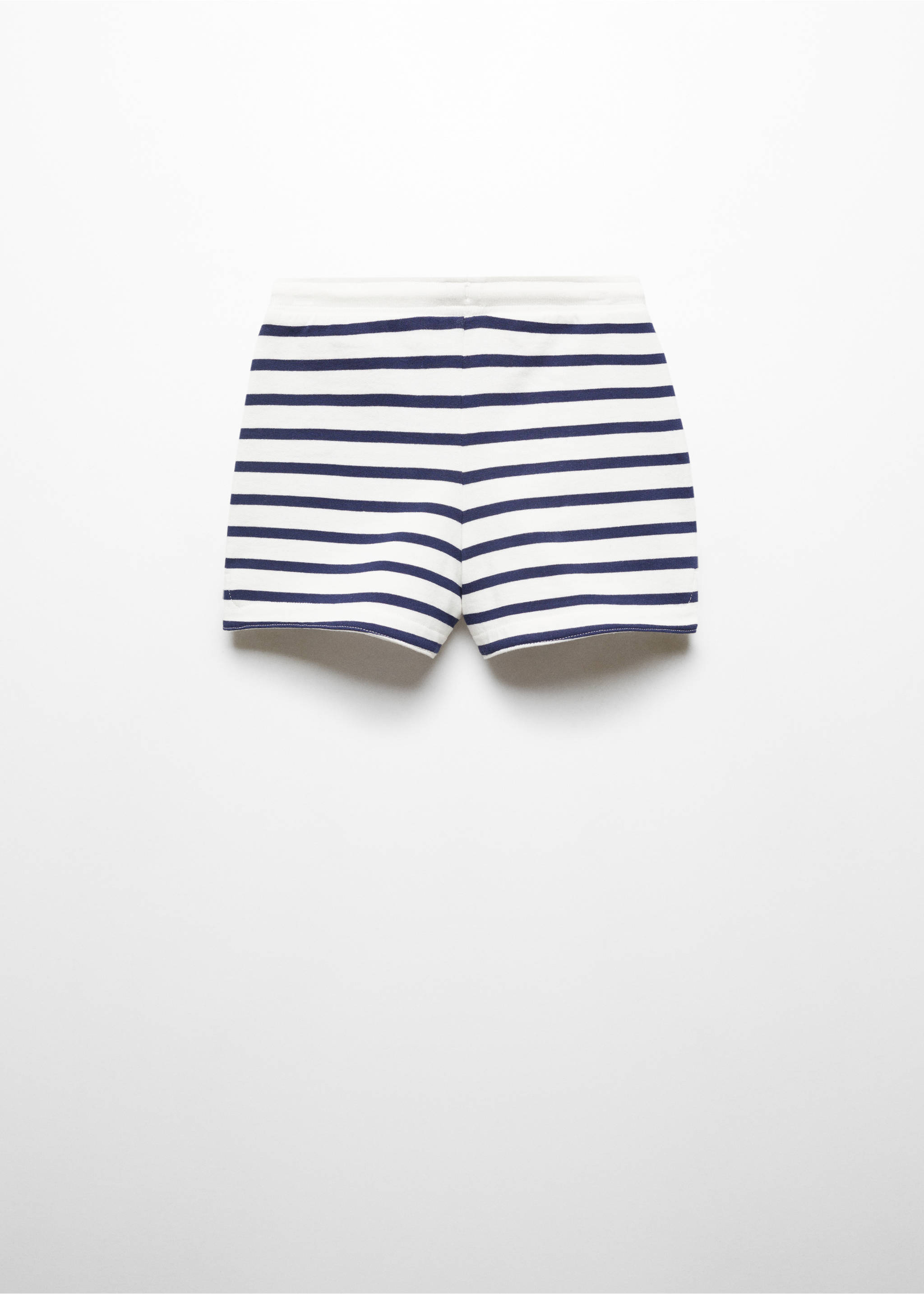 Short rayures coton - Verso de l’article, Blanc cassé. Ref: 67016041-00.