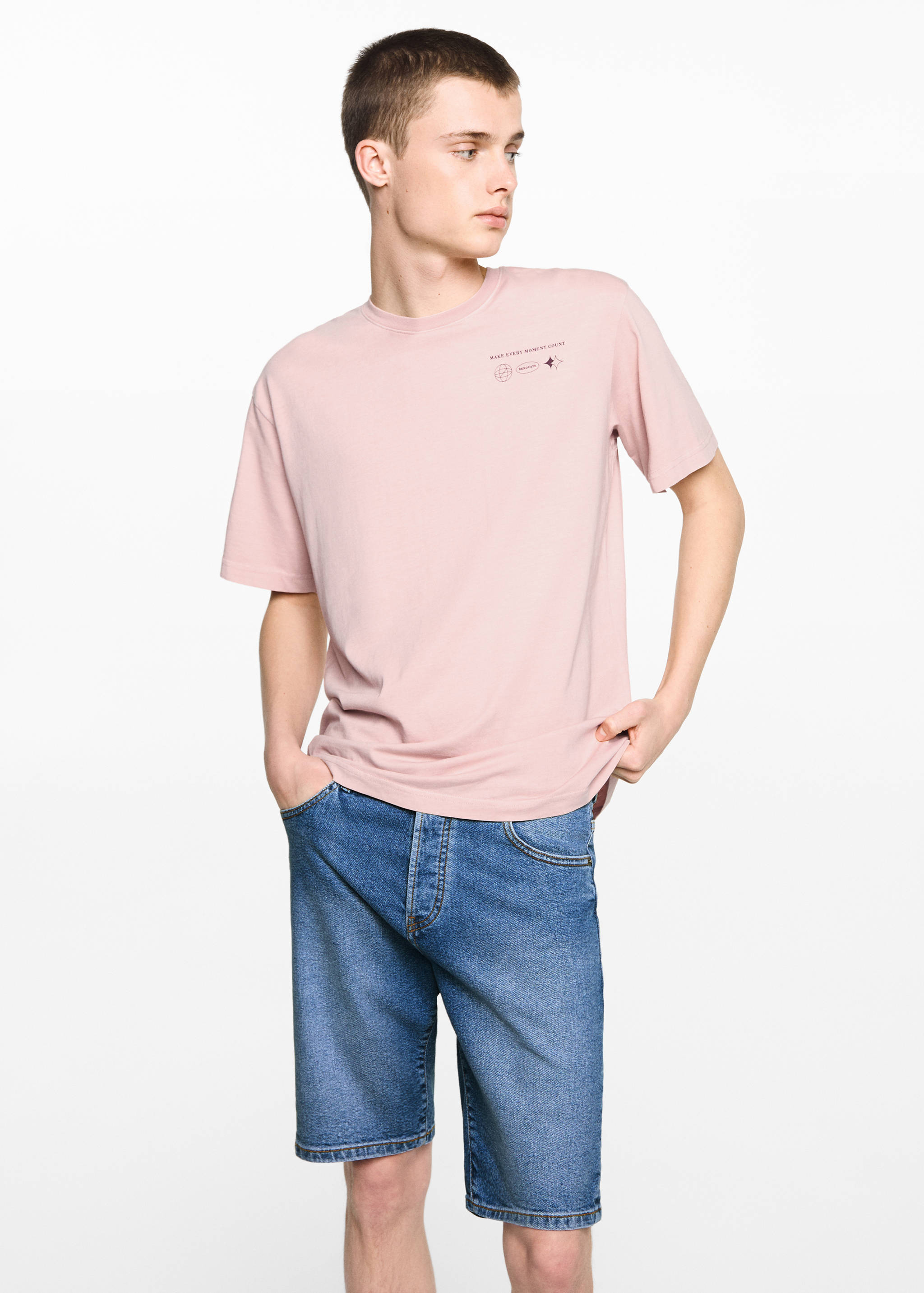 Bermudas vaqueras algodón - Plano medio