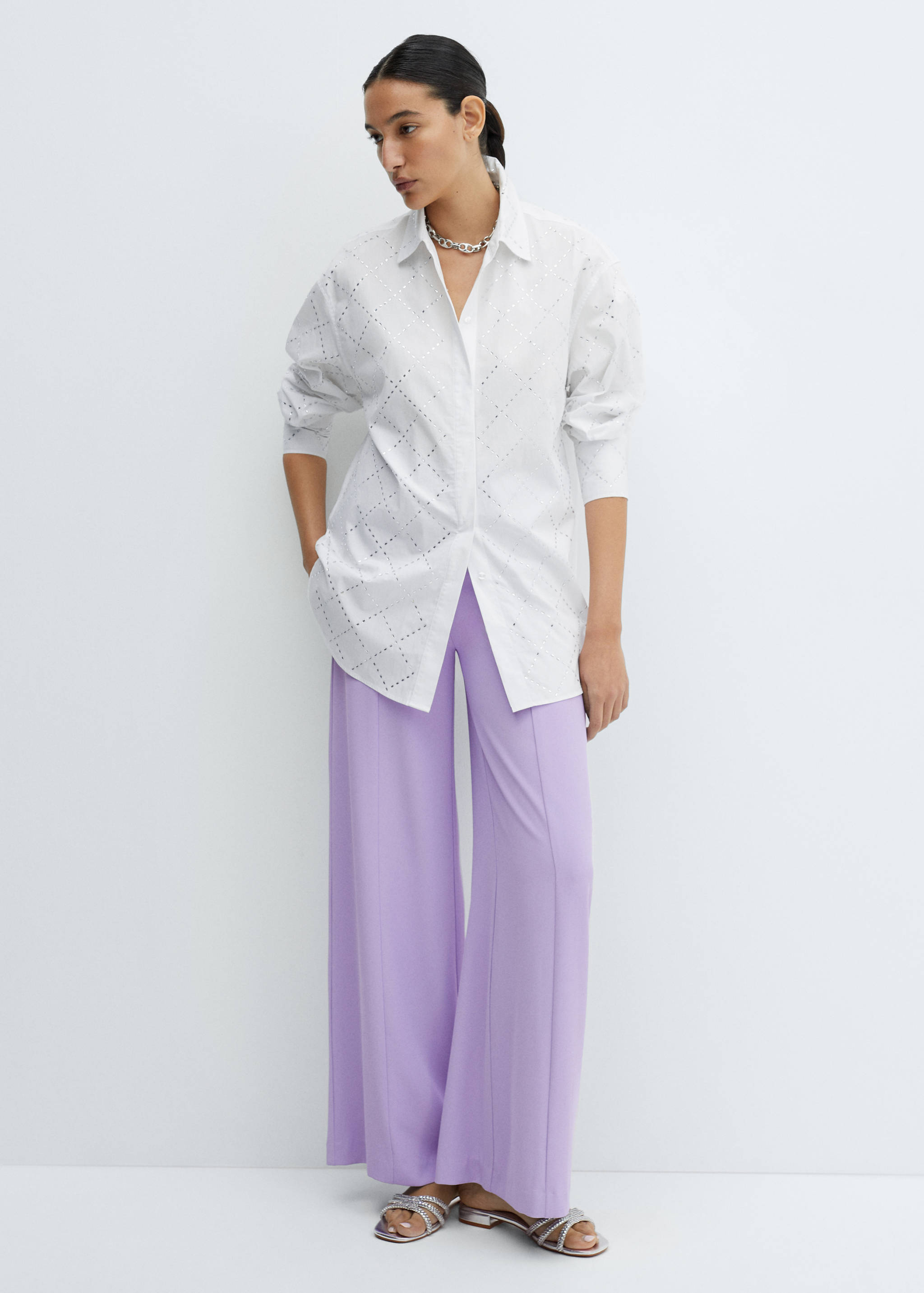 Chemise coton strass - Plan général