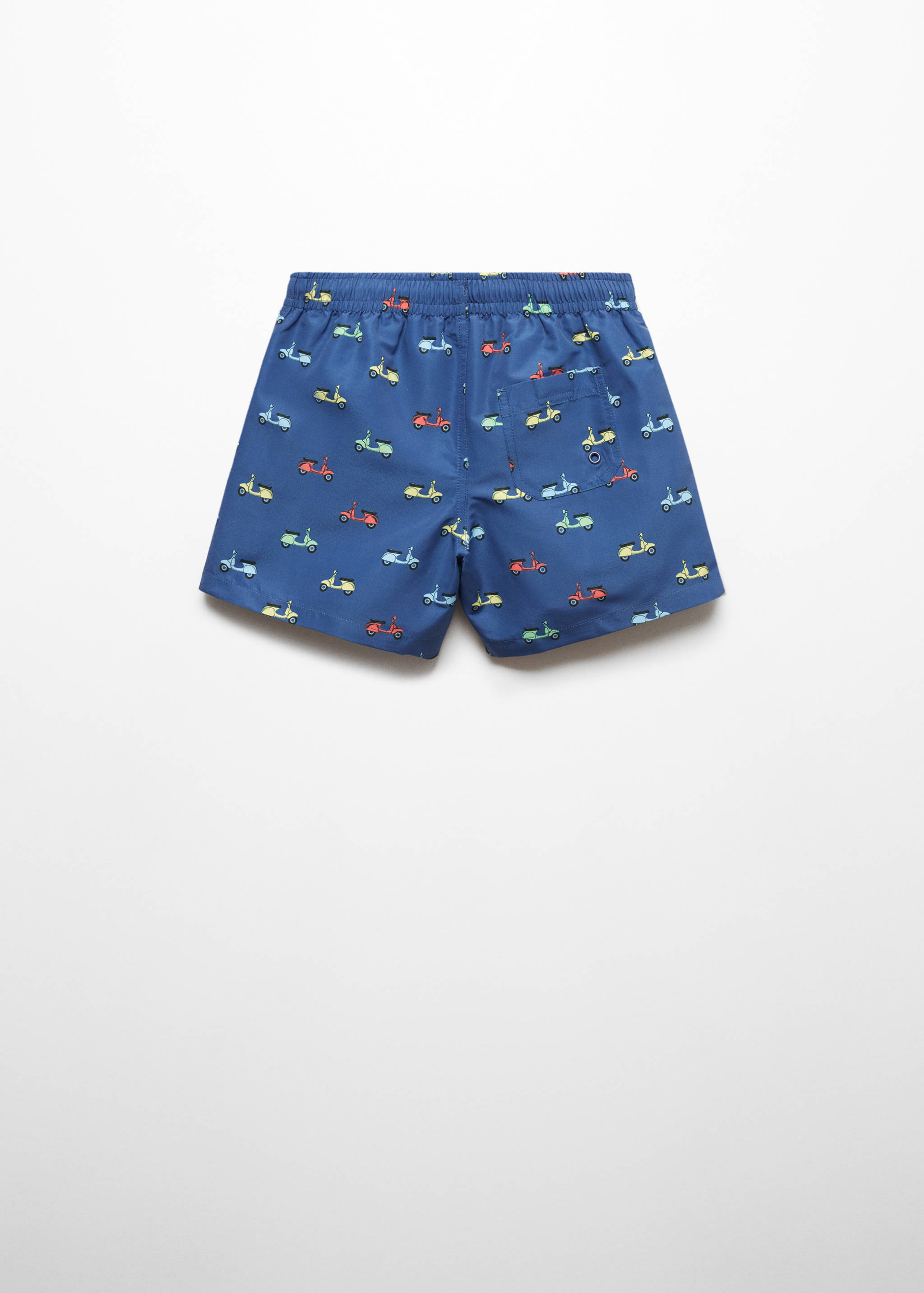 Scooter print swimming trunk - Reverse of the article