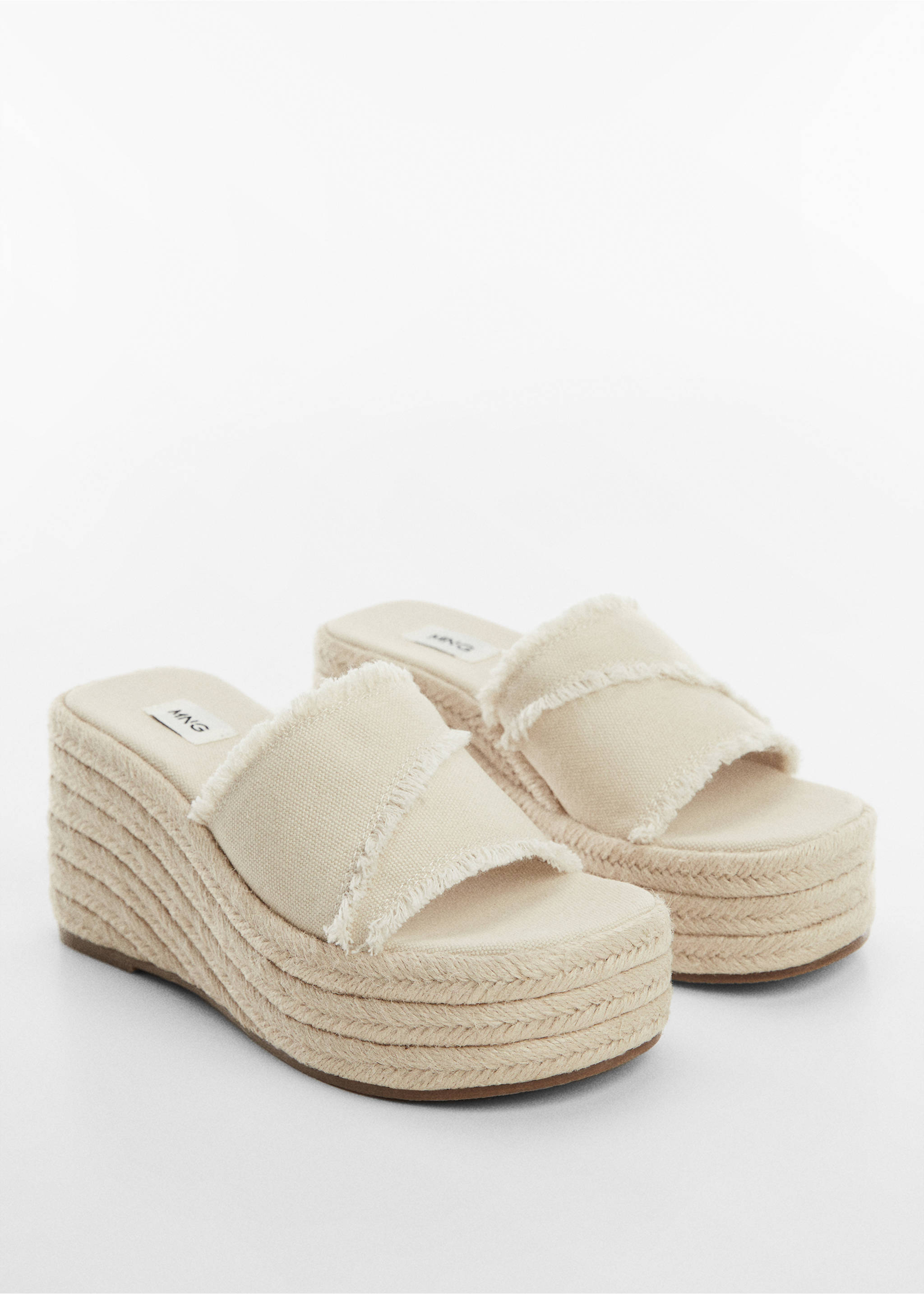 Esparto platform sandals - Medium plane, Off White. Ref: 67016329-00.