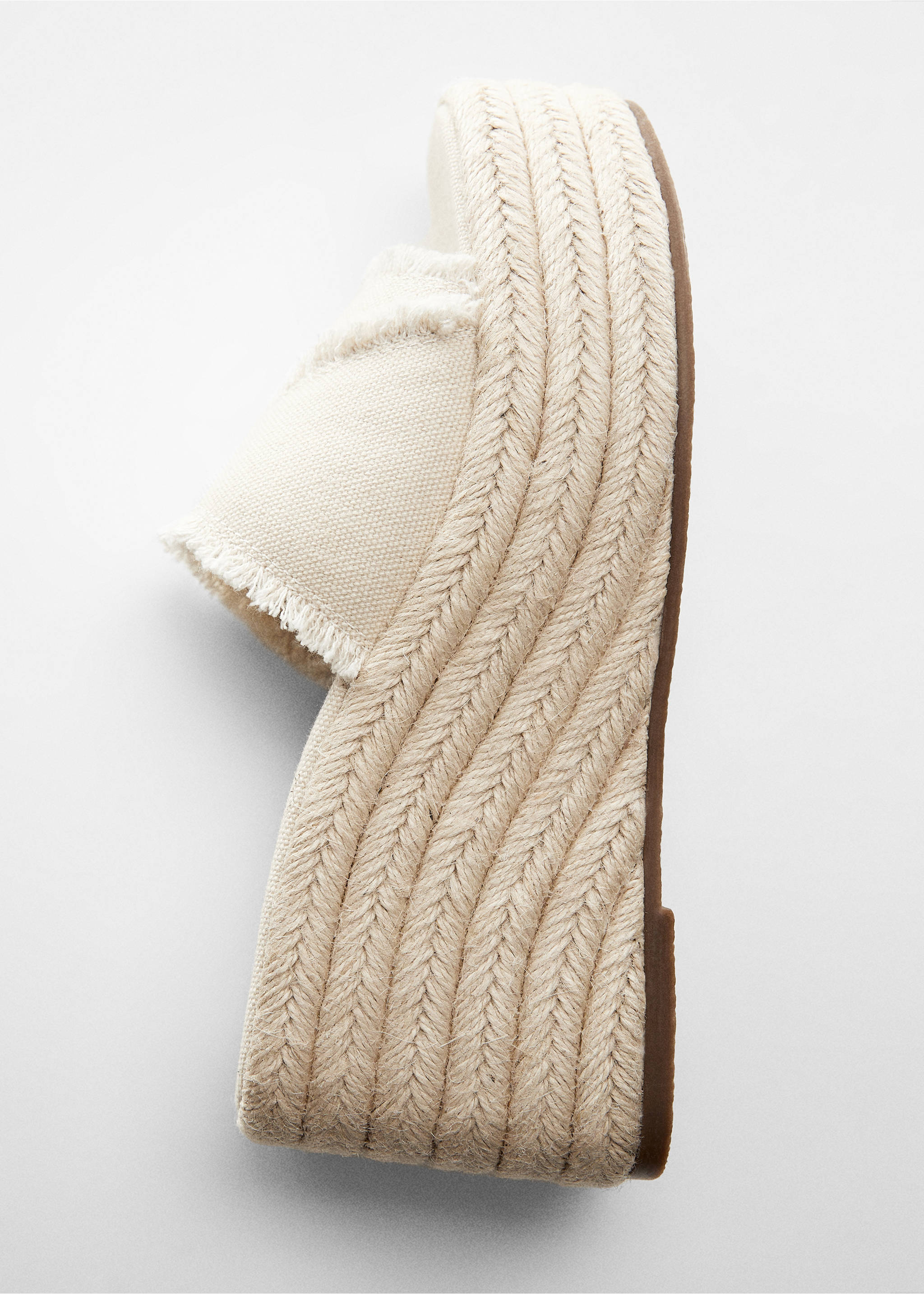 Esparto platform sandals - Details of the article 5, Off White. Ref: 67016329-00.