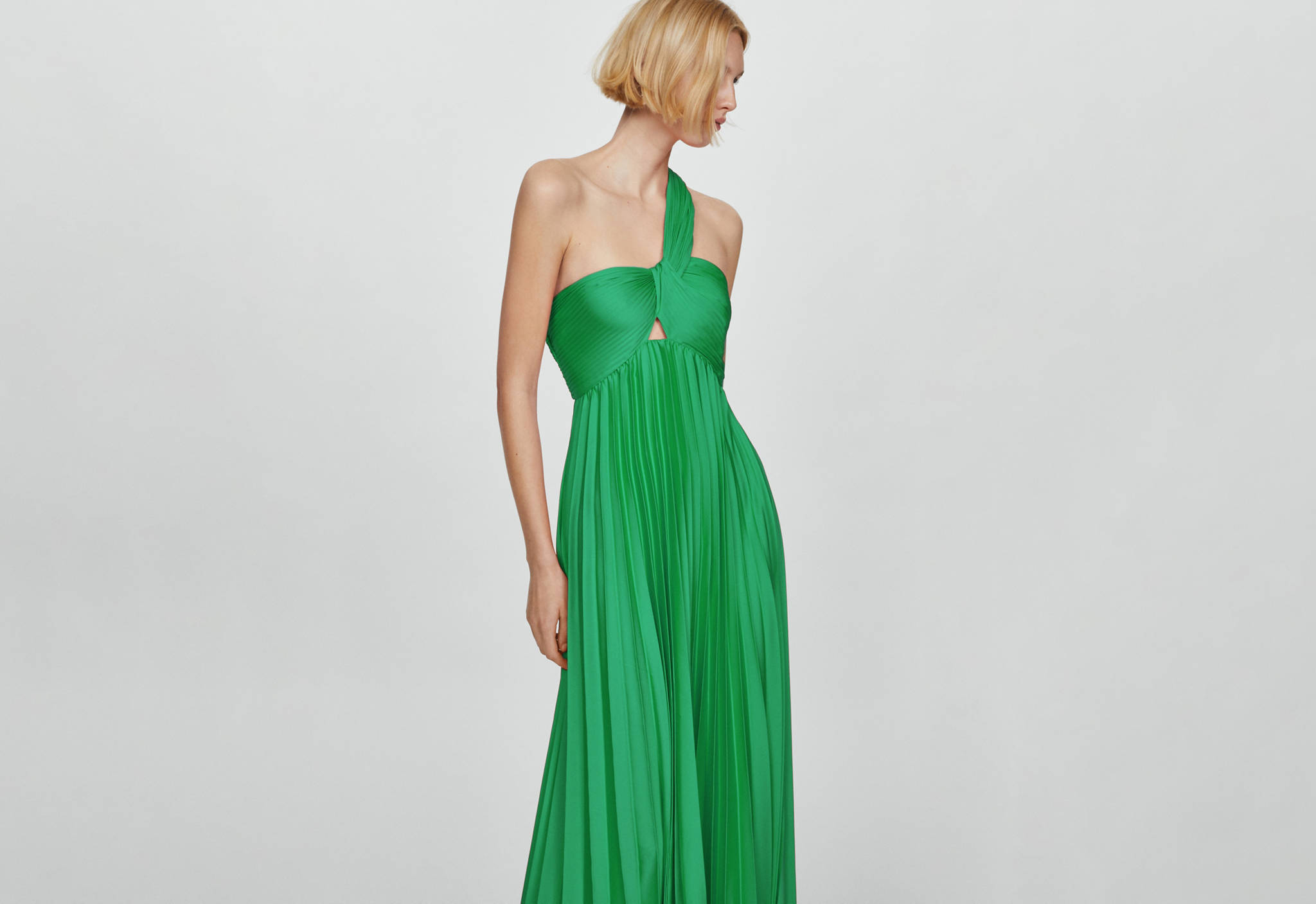 Asymmetrical pleated dress - Panoramic plane