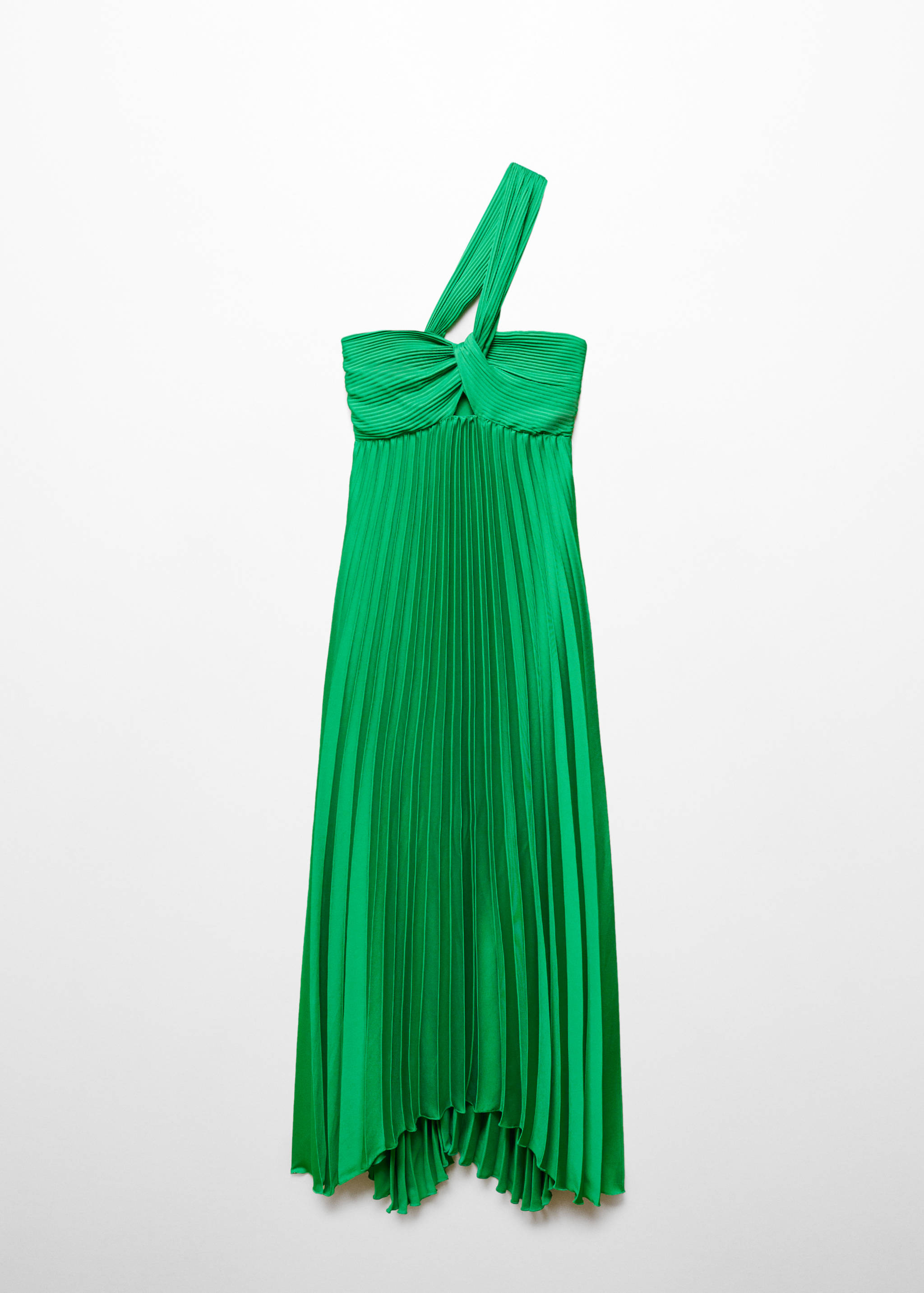 Asymmetrical pleated dress - Women | MANGO OUTLET USA