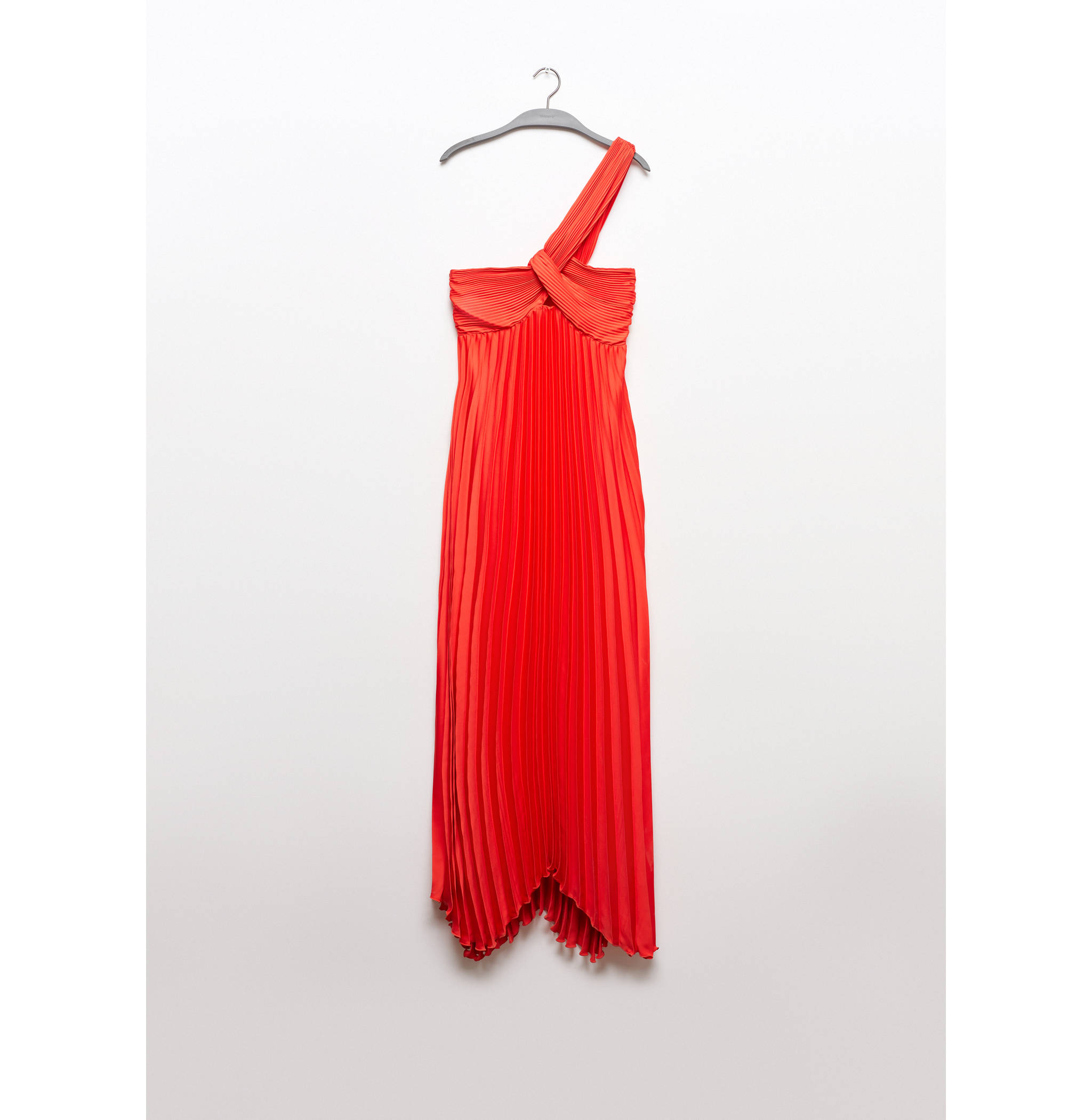 Asymmetrical pleated dress - Women | MANGO OUTLET USA