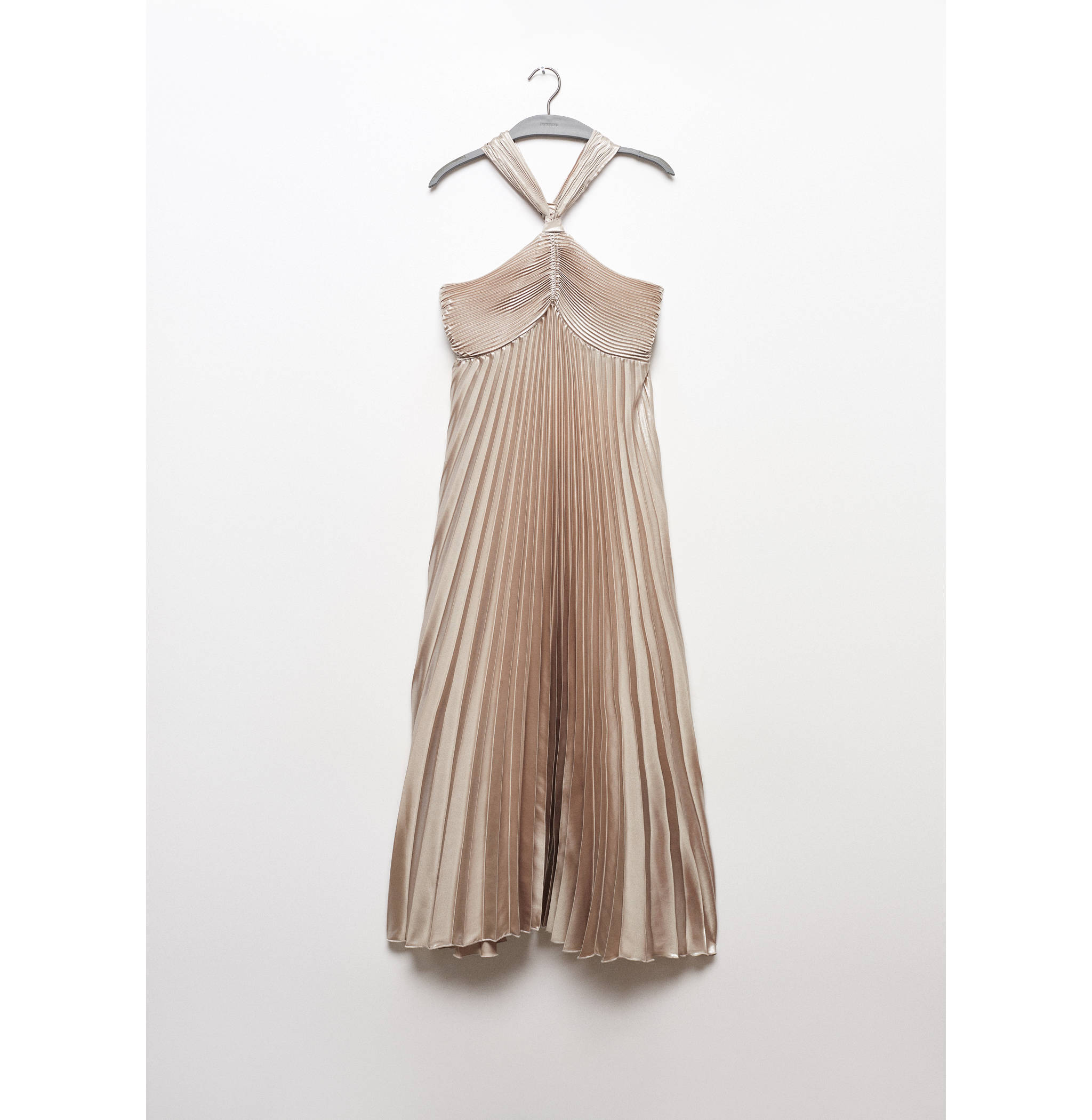 Plissiertes Neckholder-Kleid - Artikel ohne Model