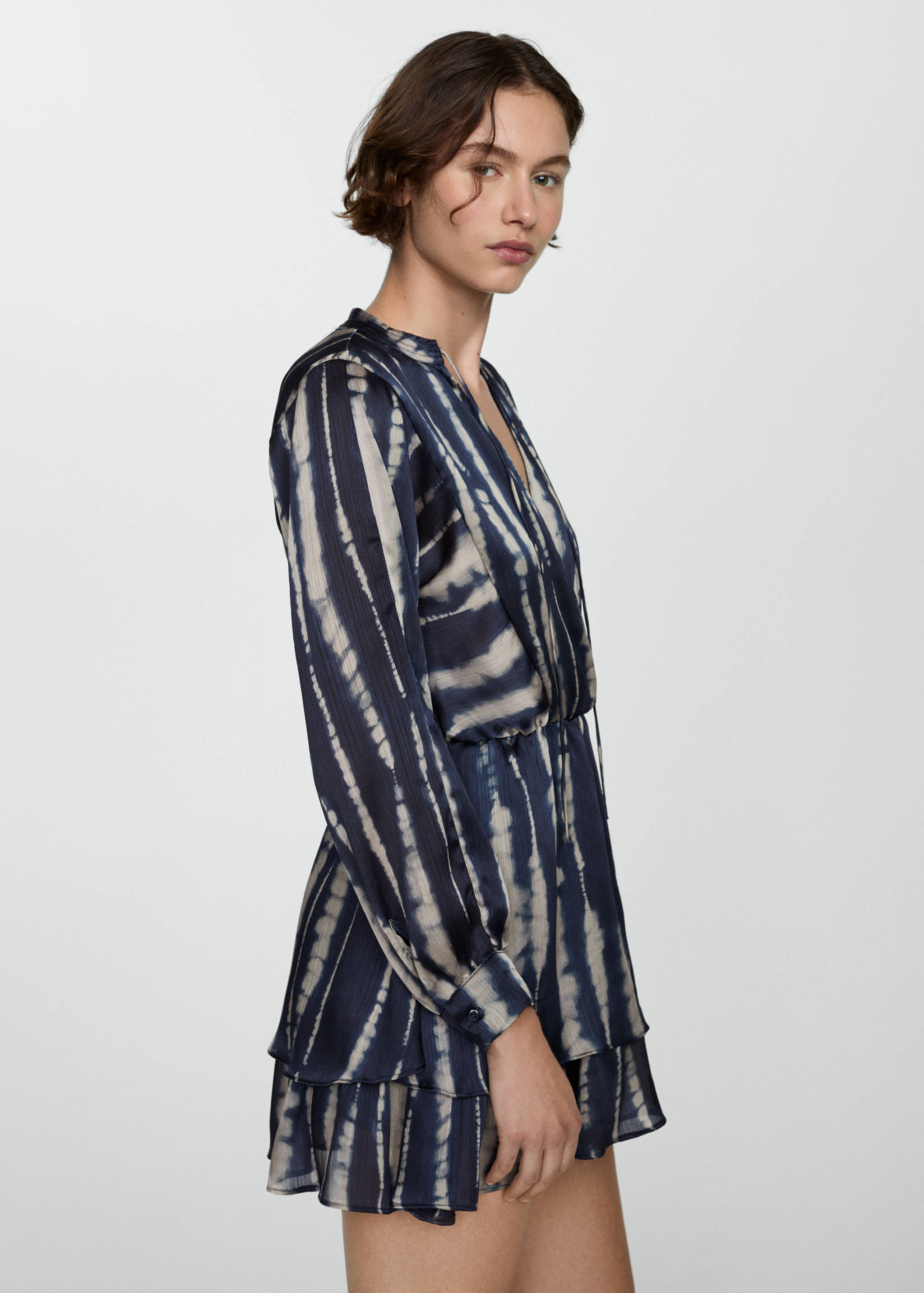 Printed satin dress - Details of the article 3