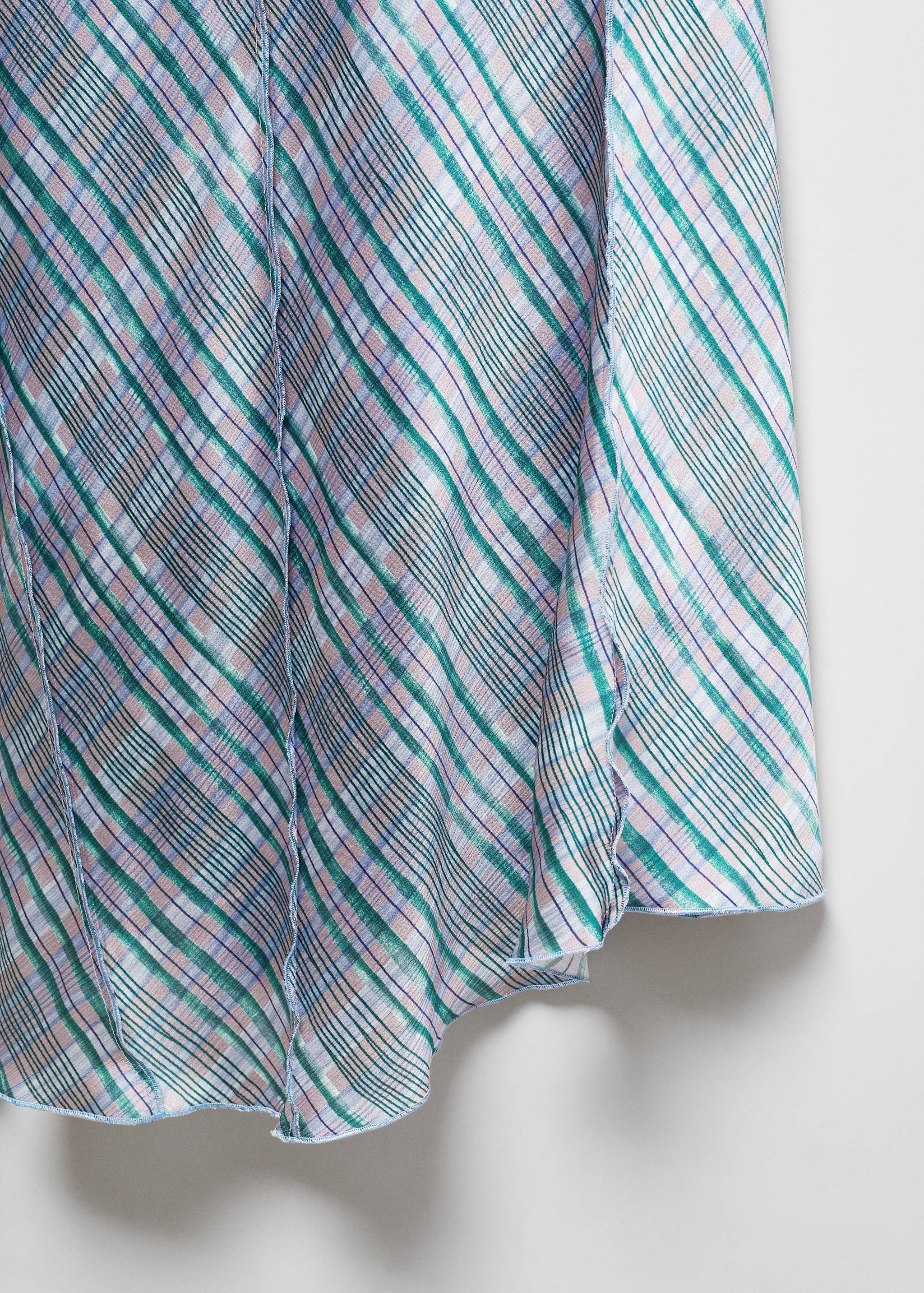 Satin check dress - Details of the article 8