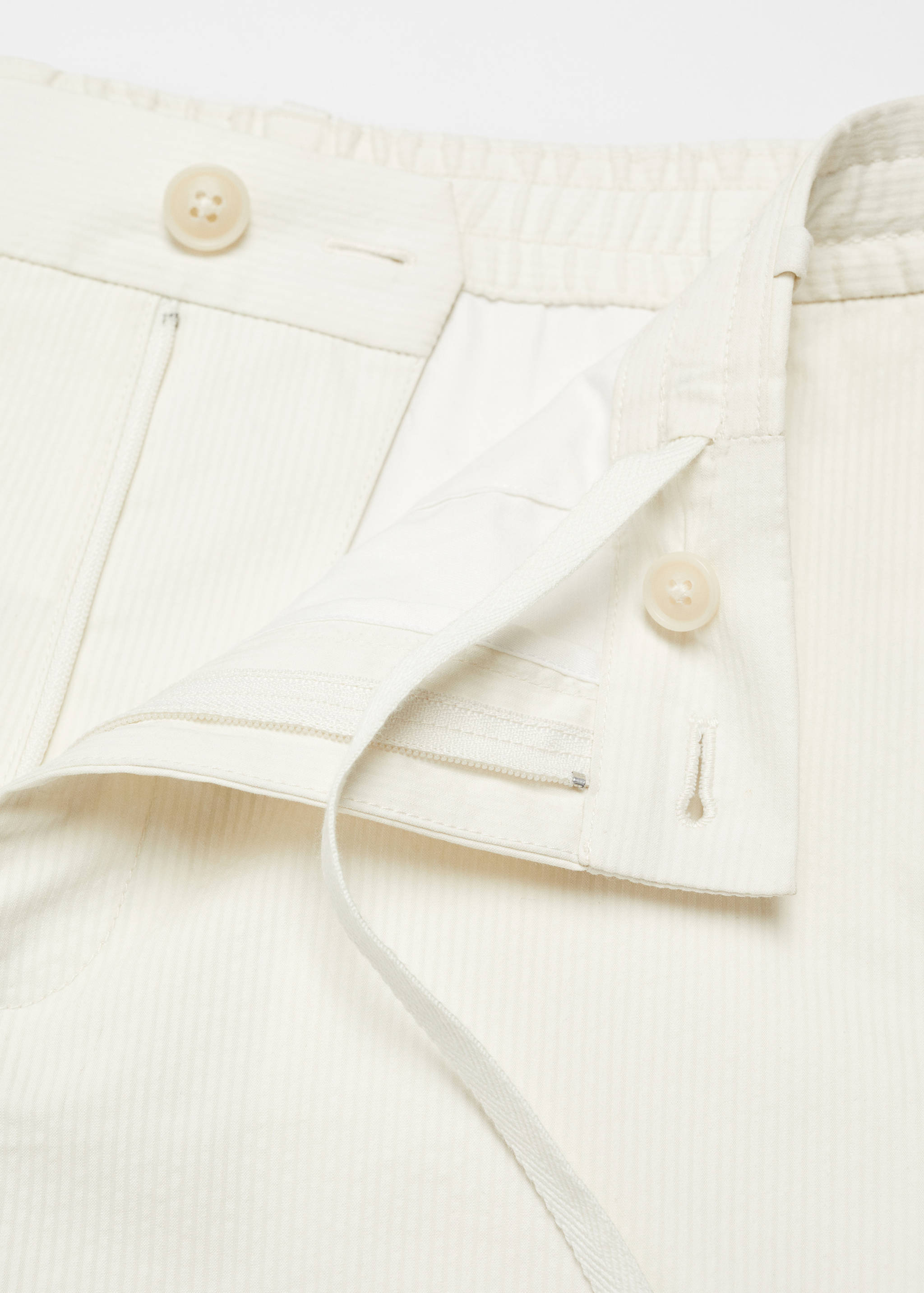 Cotton seersucker trousers with drawstring - Details of the article 8