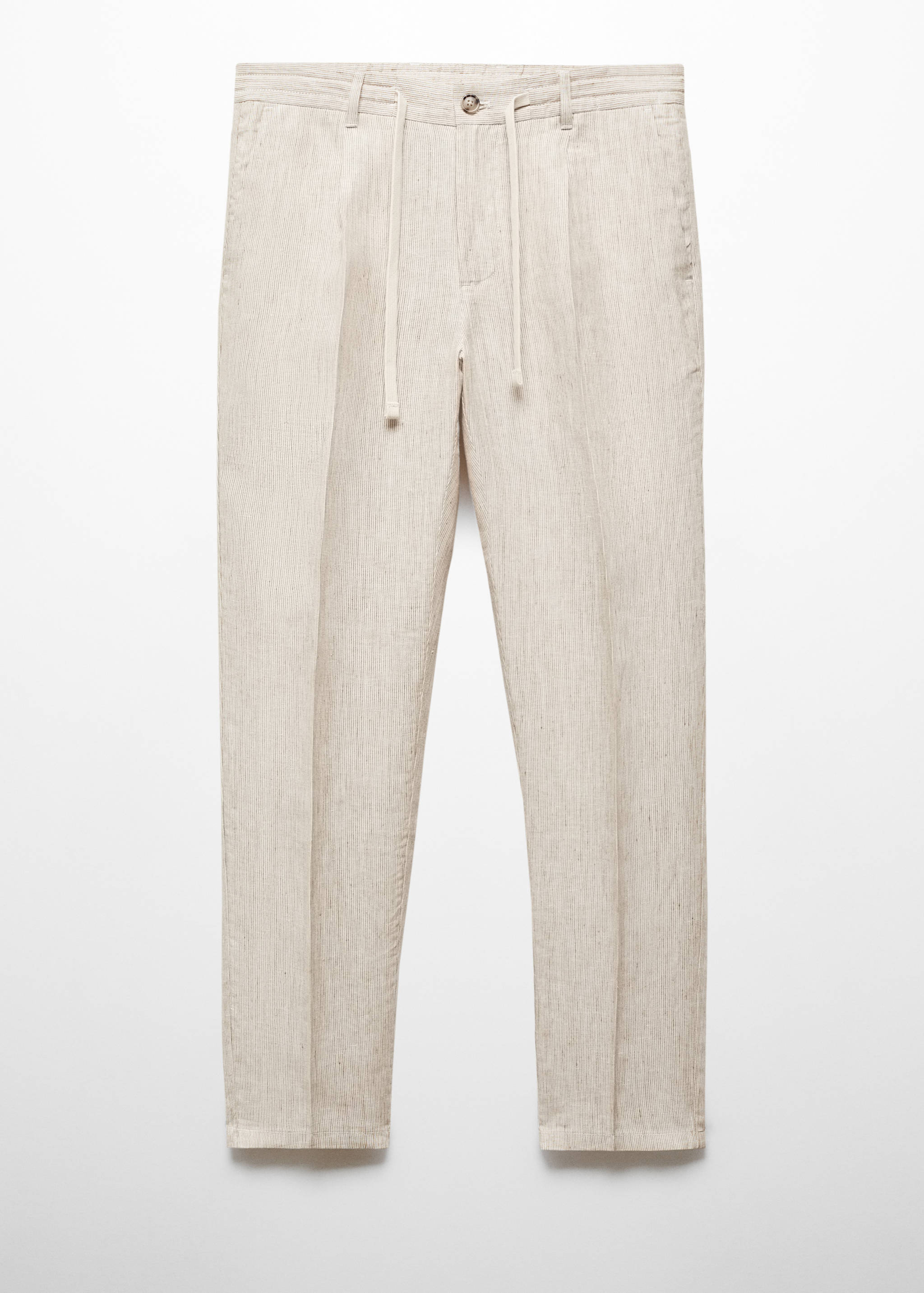 100% linen slim-fit striped pants - Article without model