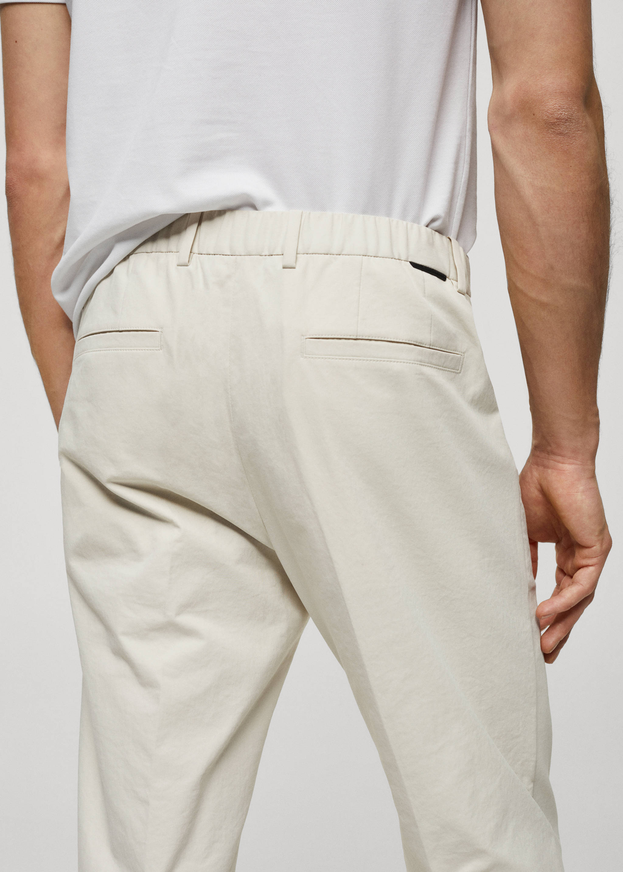 Slim fit technical fabric pants - Details of the article 4