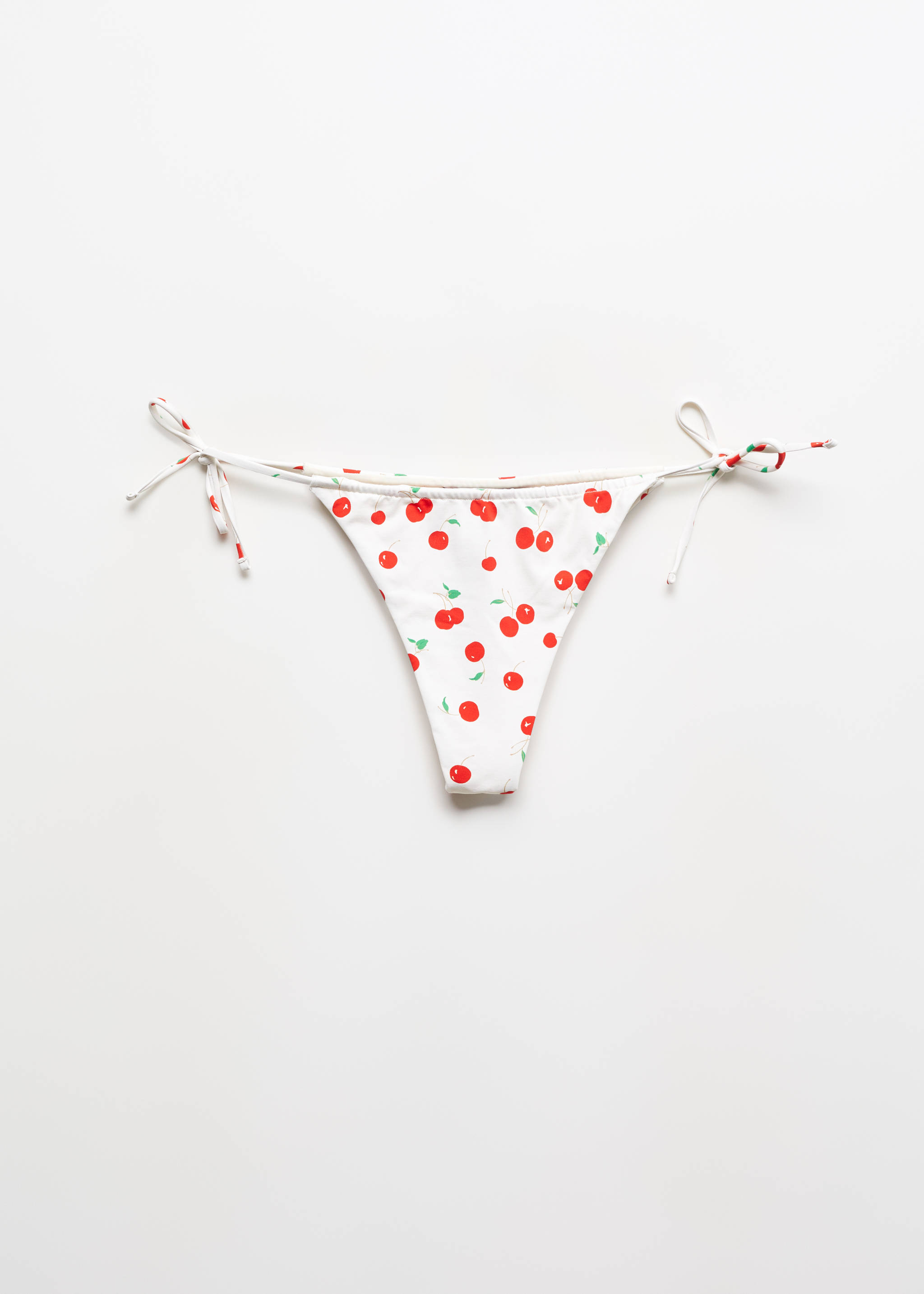 Printed Brazilian bikini bottoms - Article without model, White. Ref: 67016736-00.
