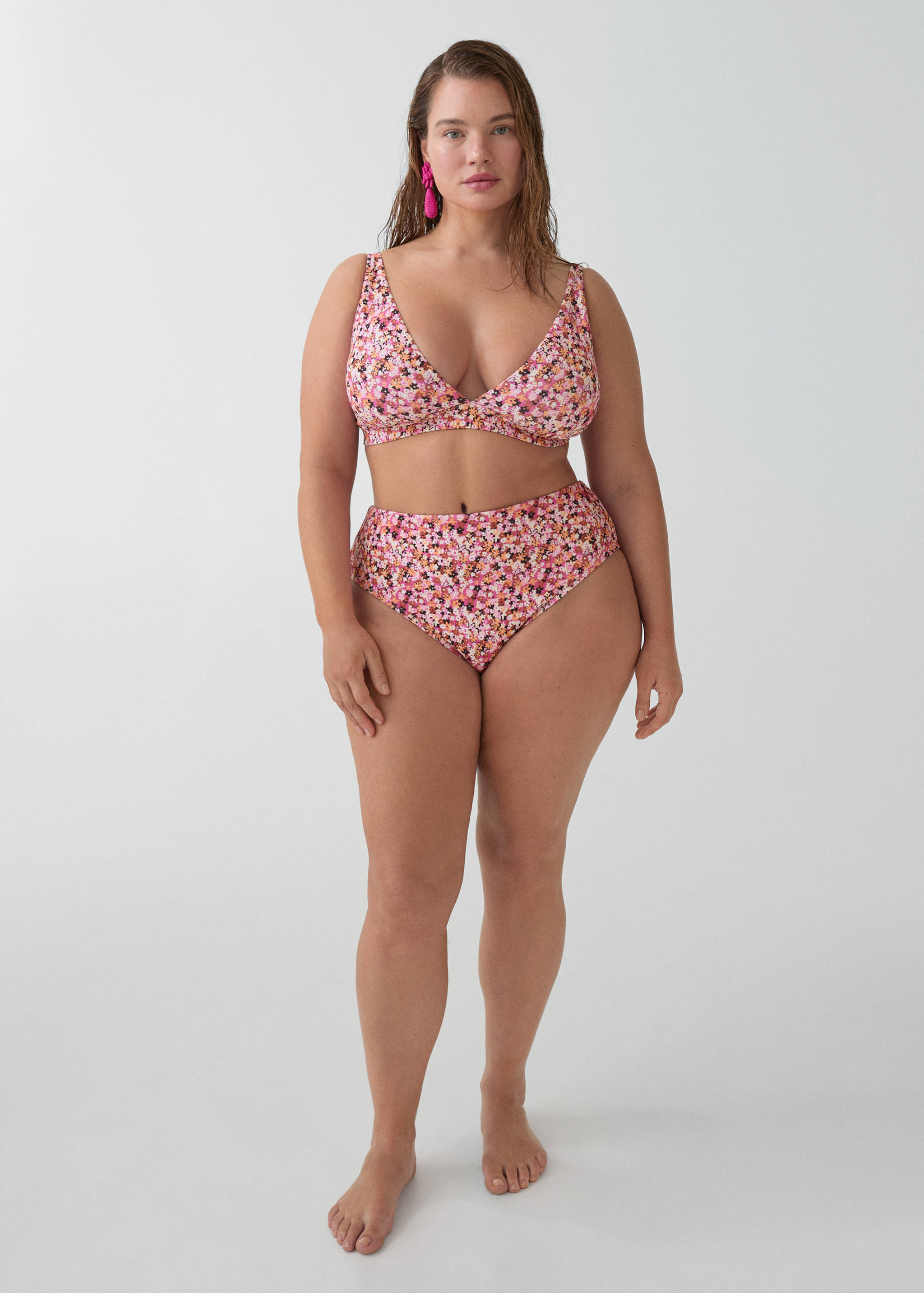High-waisted floral bikini bottom - Details of the article 3
