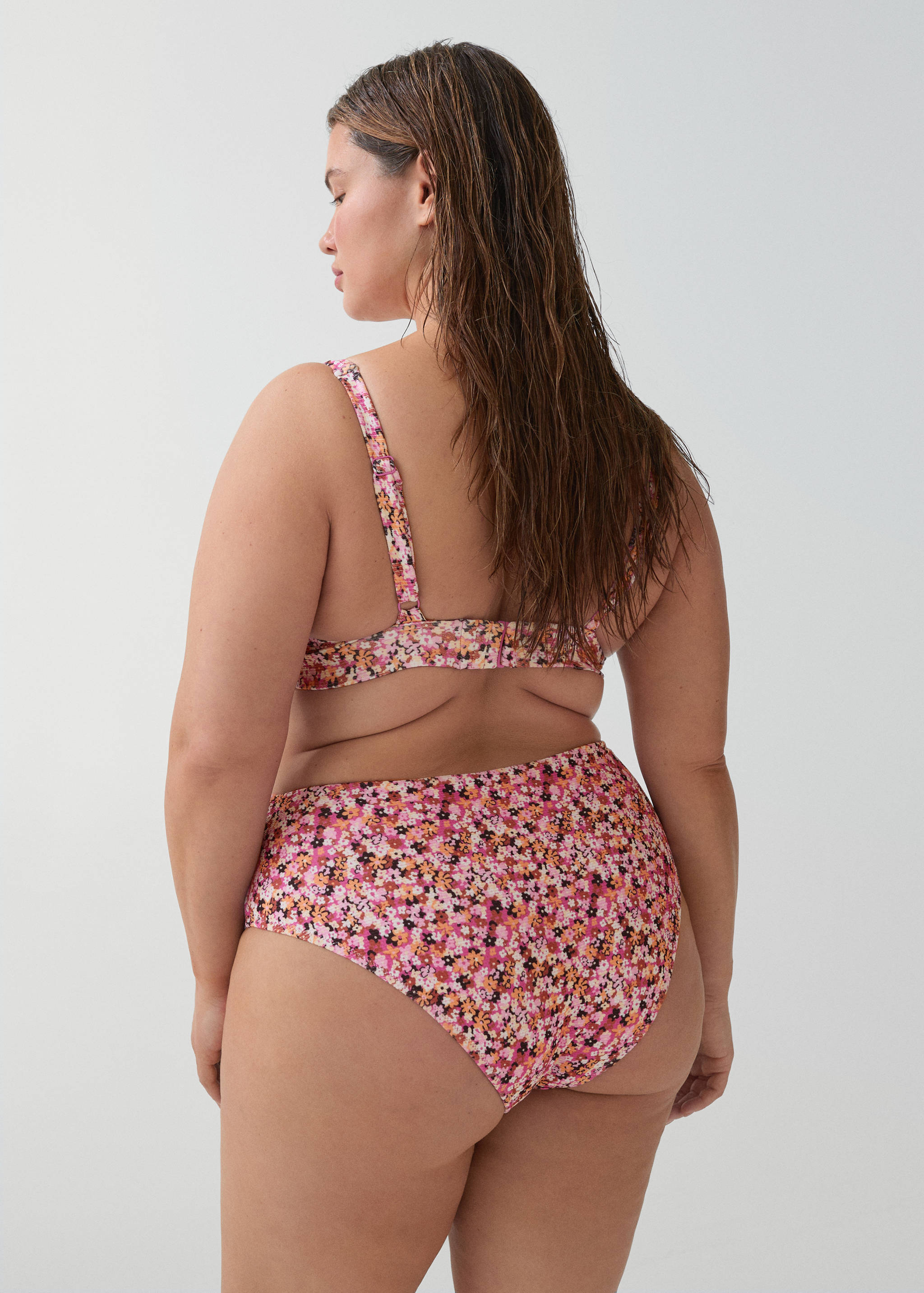 High-waisted floral bikini bottom - Details of the article 4