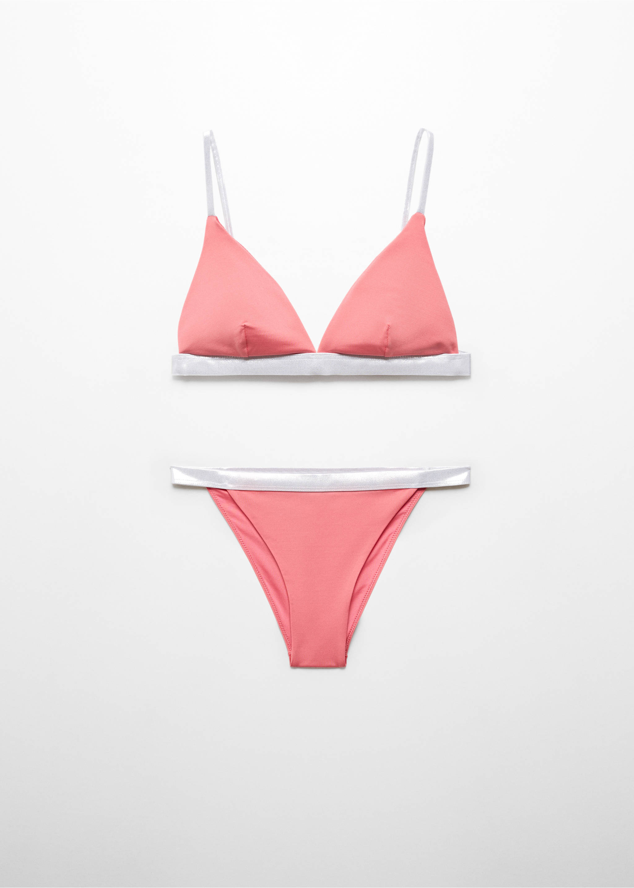 Bikini mit metallisiertem Detail - Artikel ohne Model, Korallrot. Ref: 67016751-00.