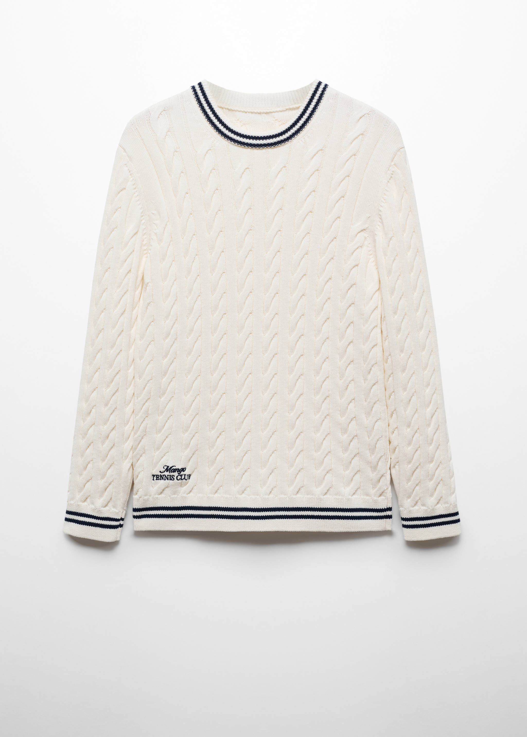 Knitted braided stripes sweater - Article without model