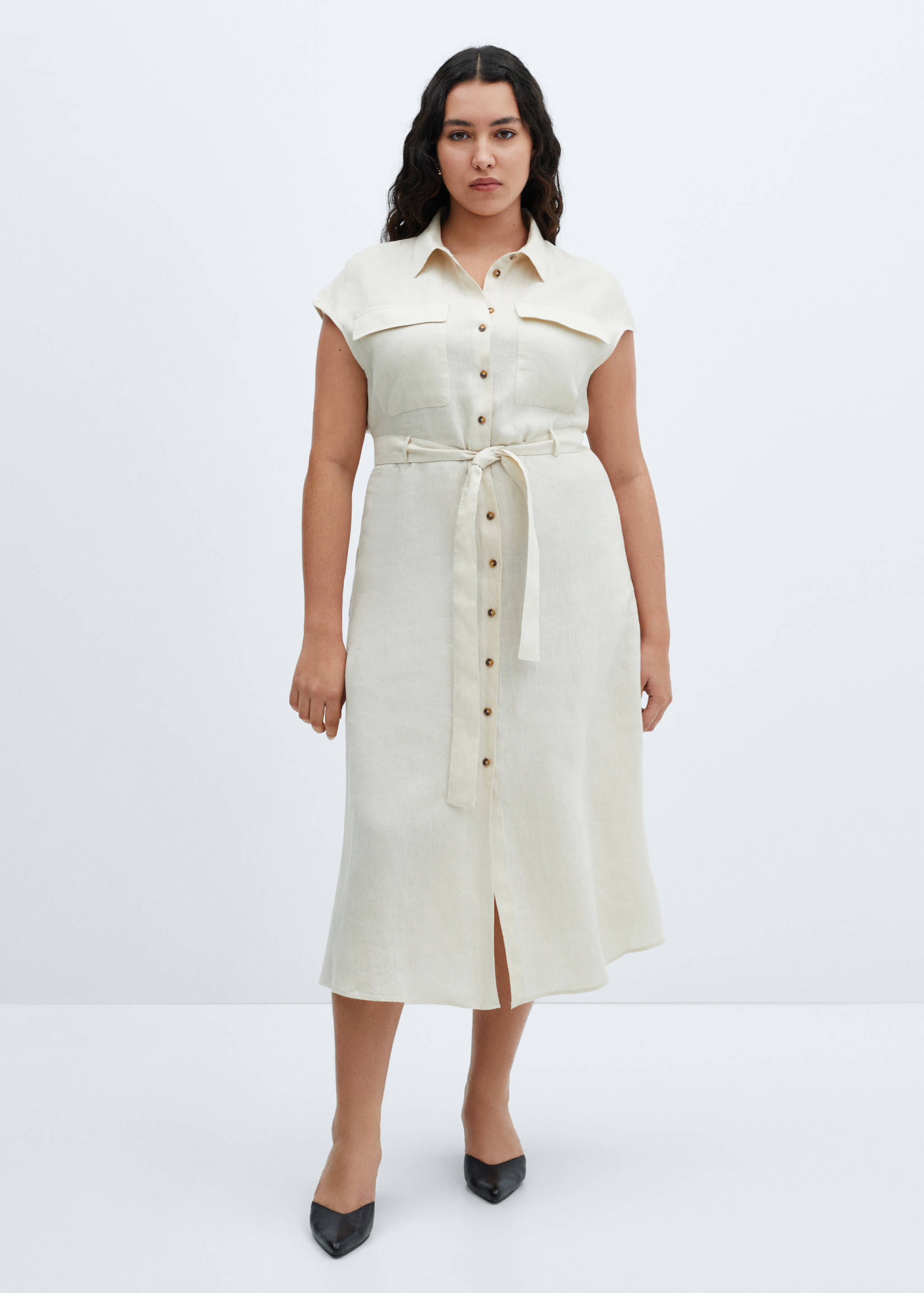 Hemdblusenkleid aus 100 % Leinen - Detail des Artikels 3