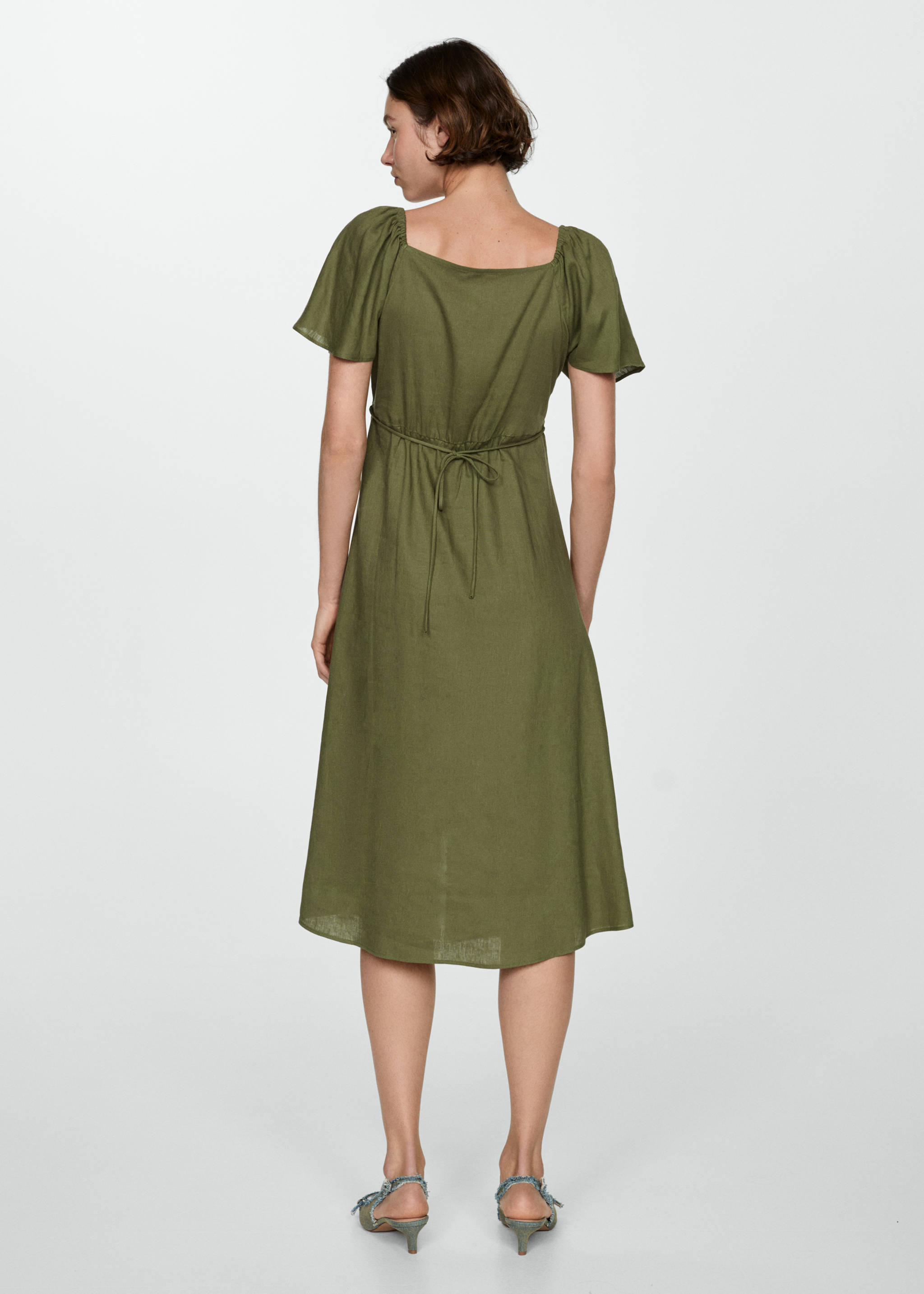 Vestido lino botones - Reverso del artículo