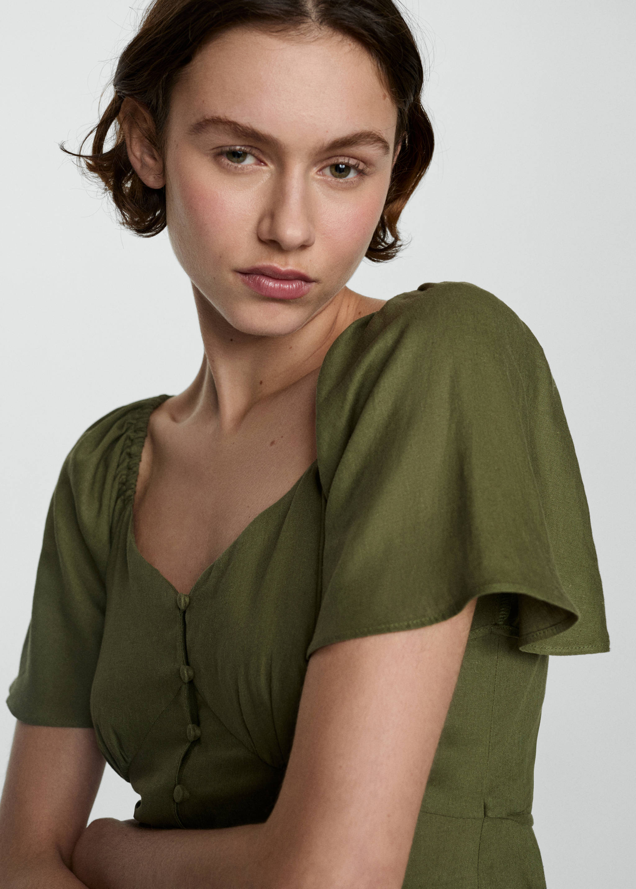 Vestido lino botones - Detalle del artículo 1