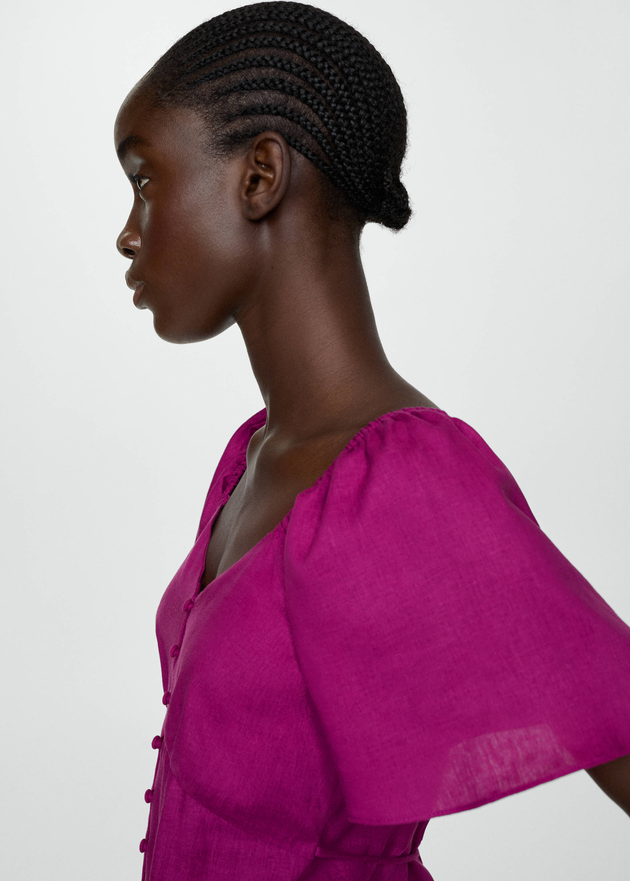 Leinenkleid mit Knöpfen - Detail des Artikels 1