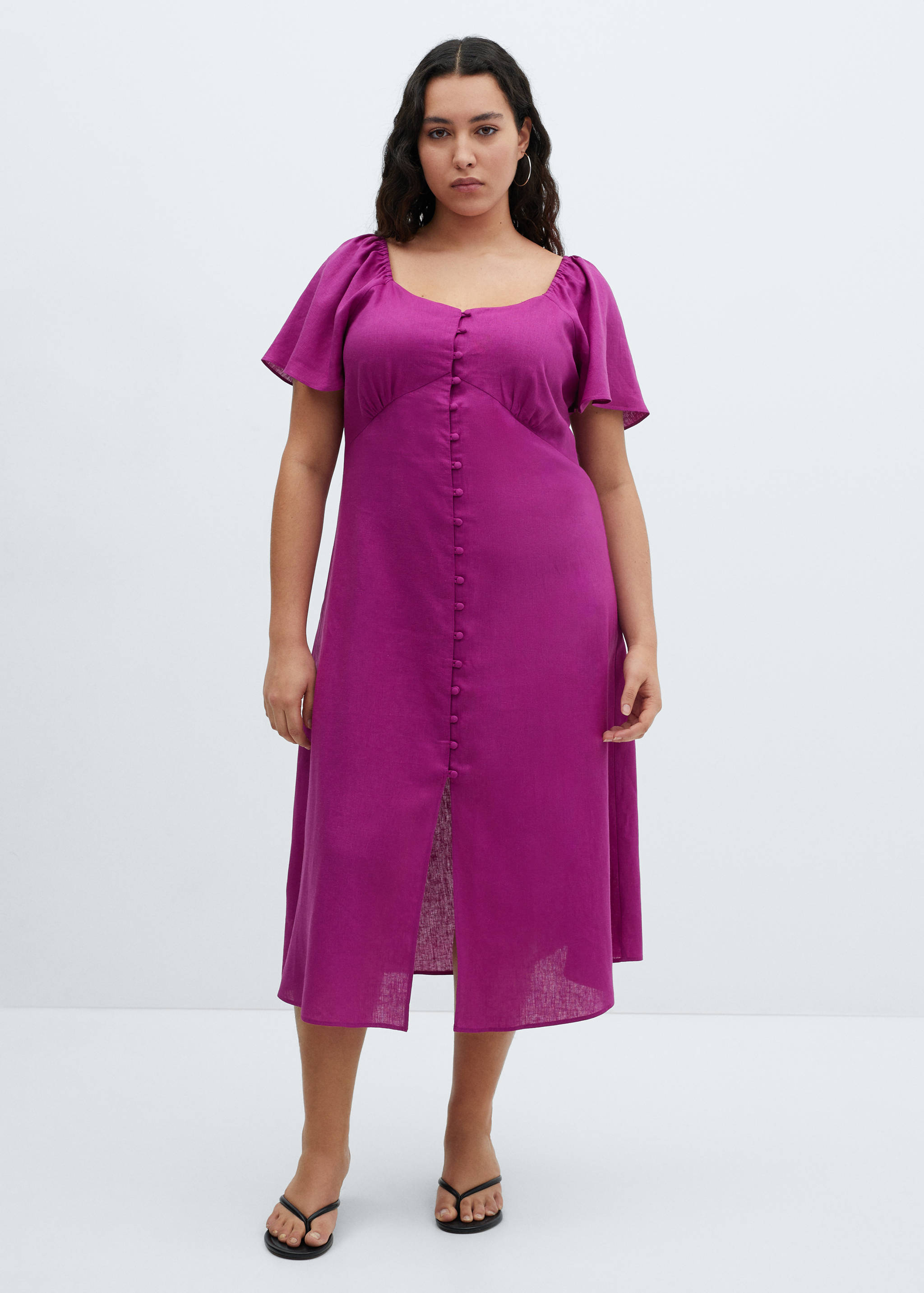 Leinenkleid mit Knöpfen - Detail des Artikels 6